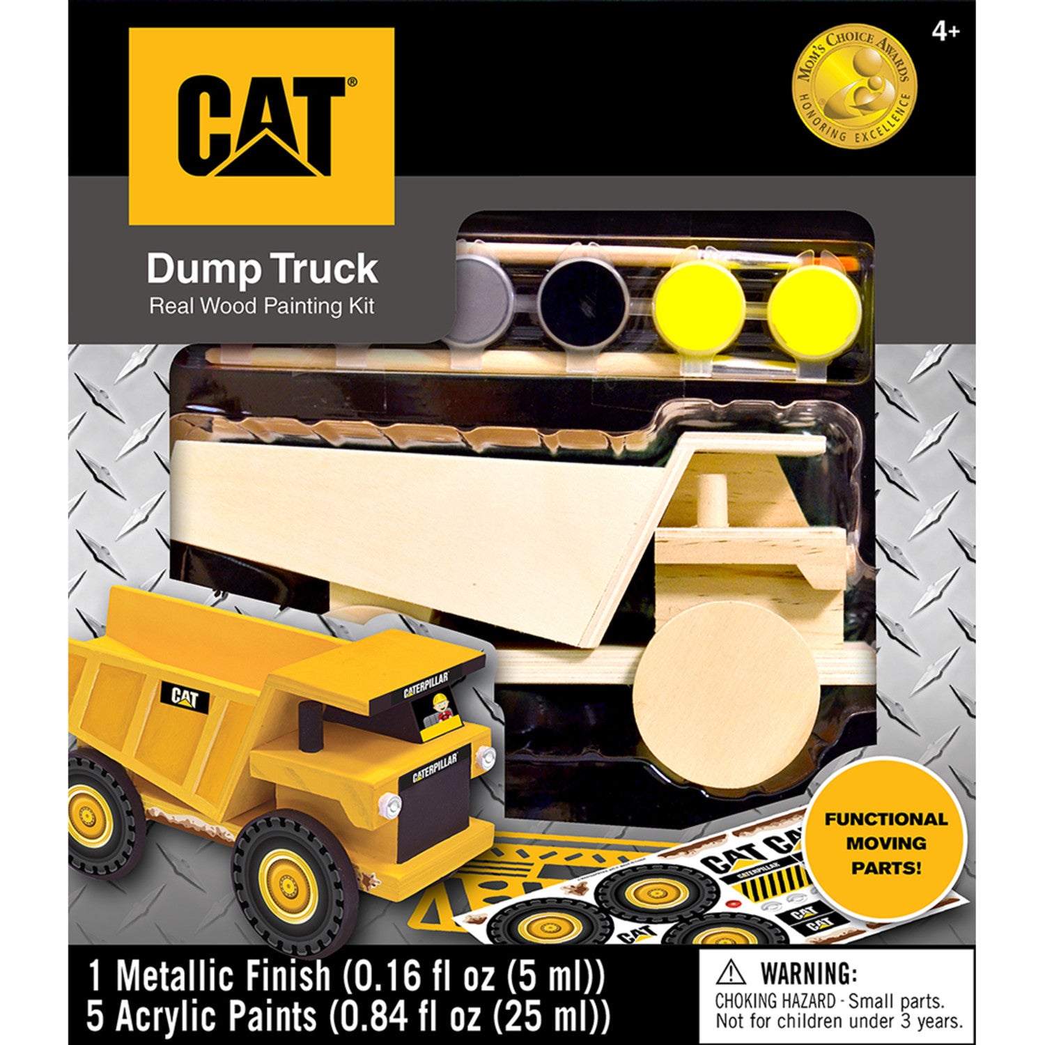 CAT - Caterpillar Dump Truck Wood Craft & Paint Kit