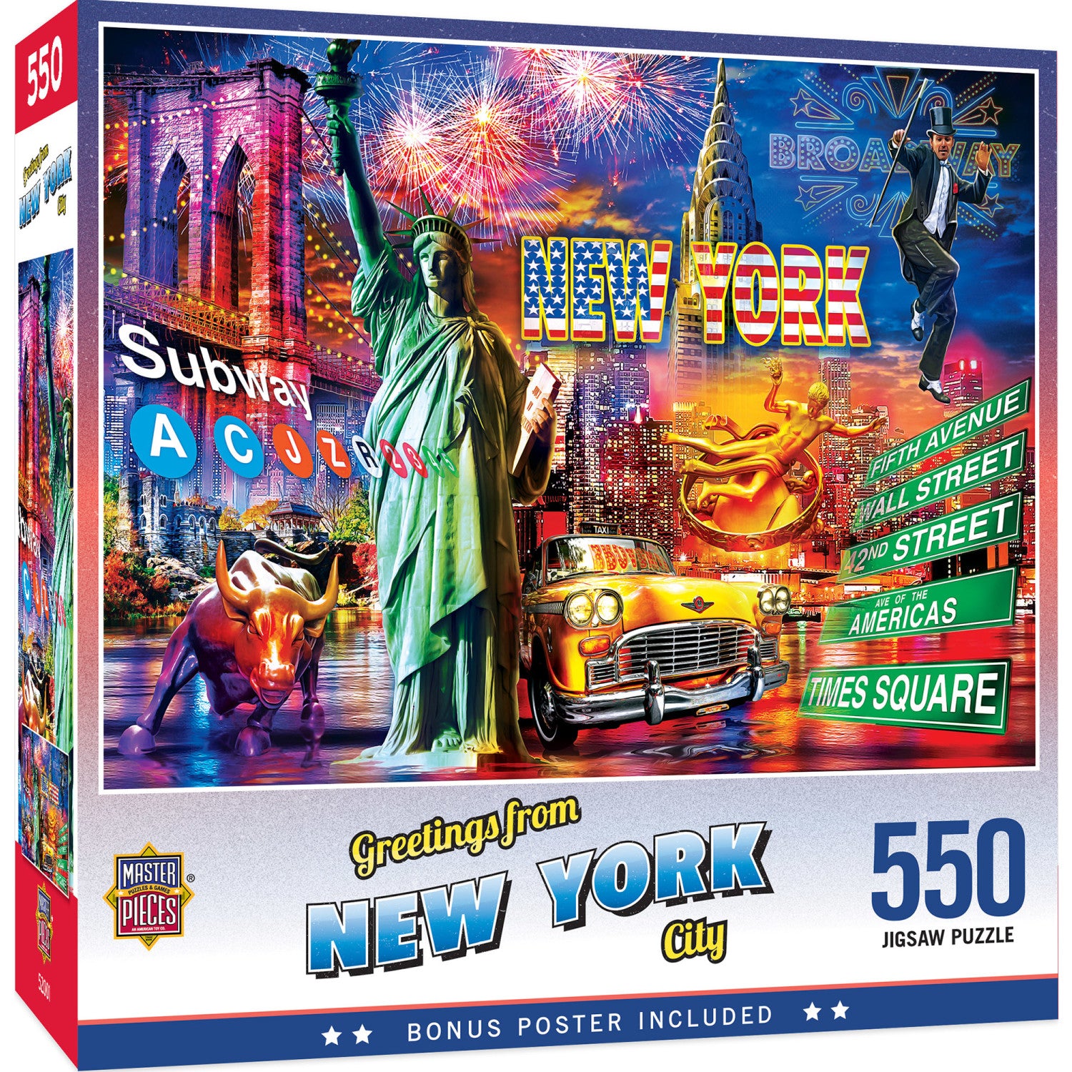 Greetings From New York City - 550 Piece Jigsaw Puzzle