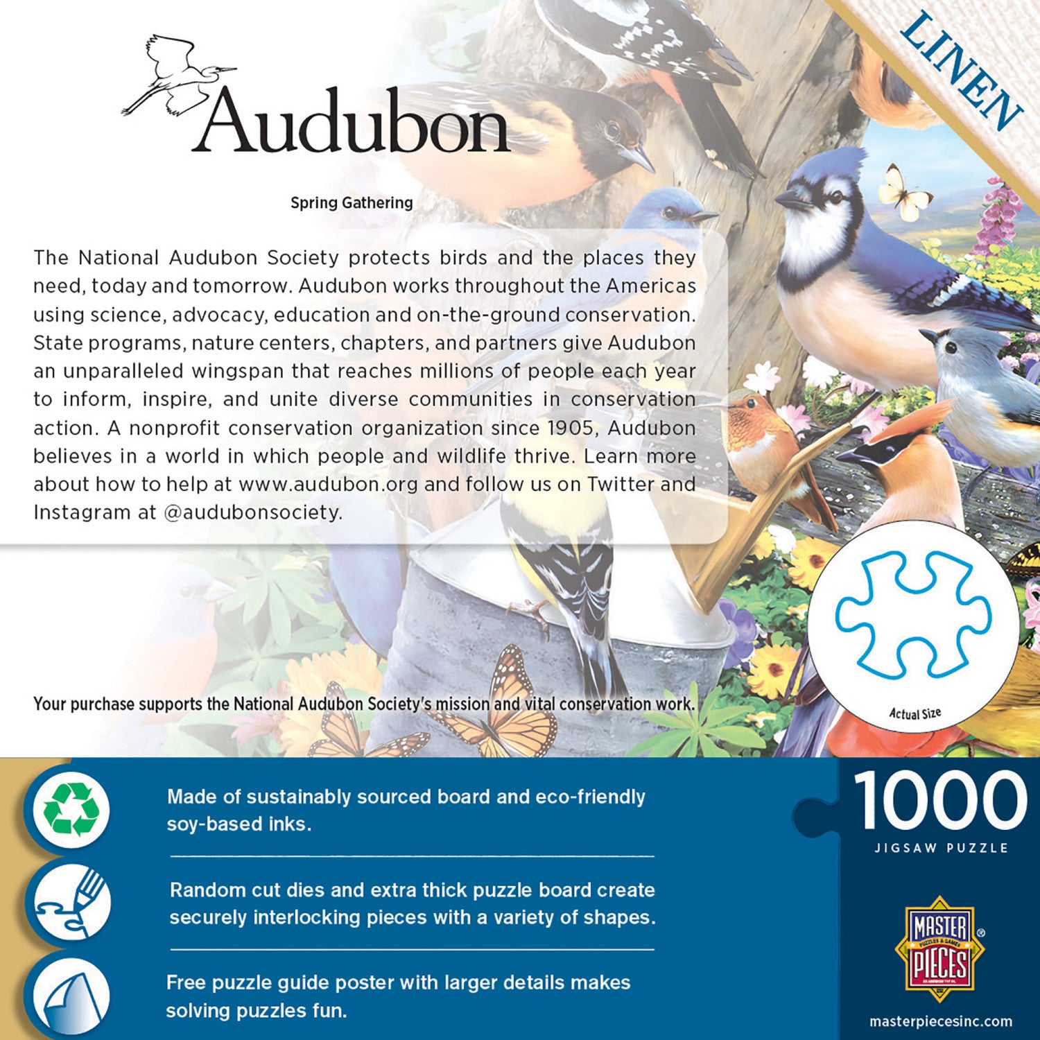 Audubon - Spring Gathering 1000 Piece Jigsaw Puzzle