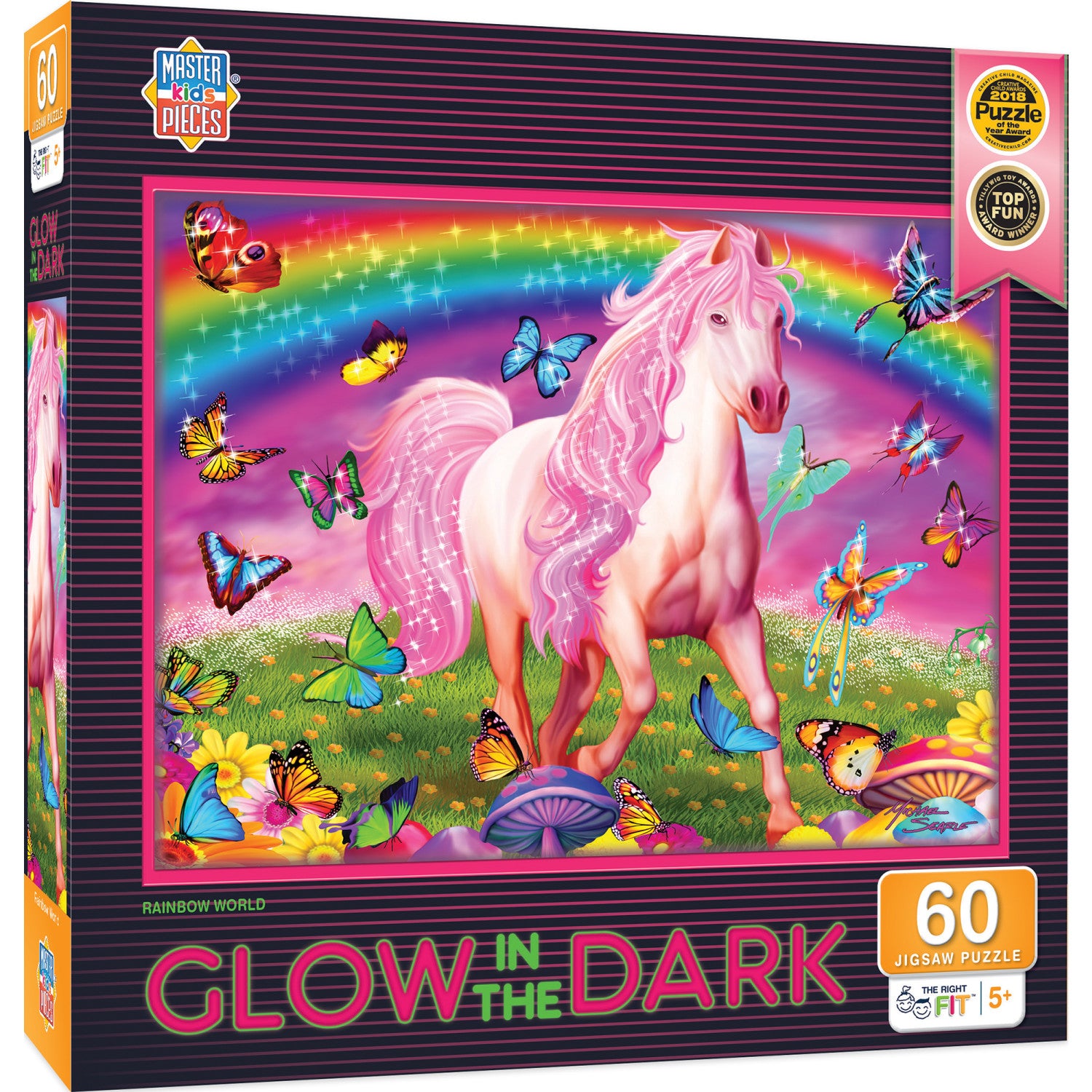 Glow in the Dark - Rainbow World 60 Piece Jigsaw Puzzle