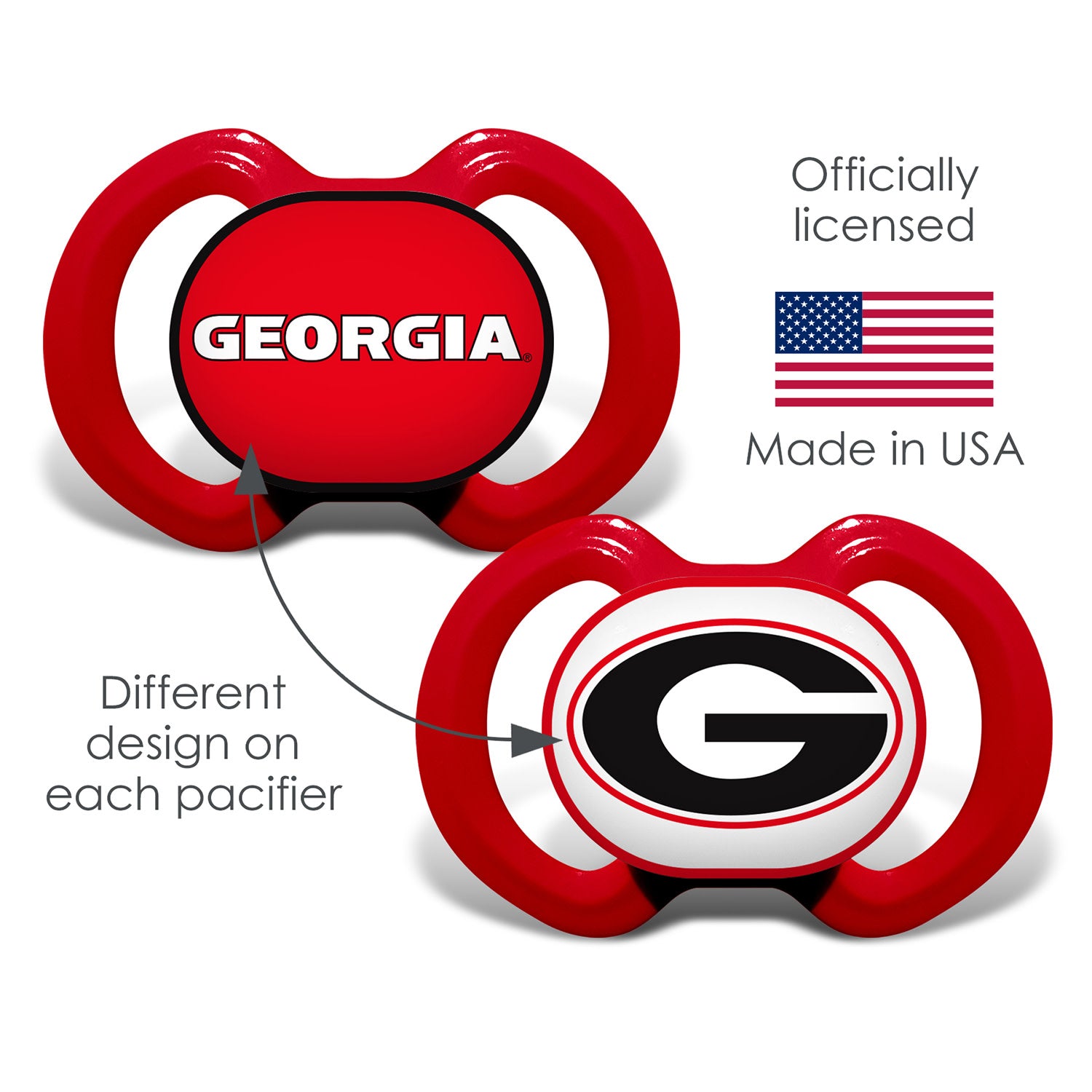 Georgia Bulldogs - Pacifier 2-Pack