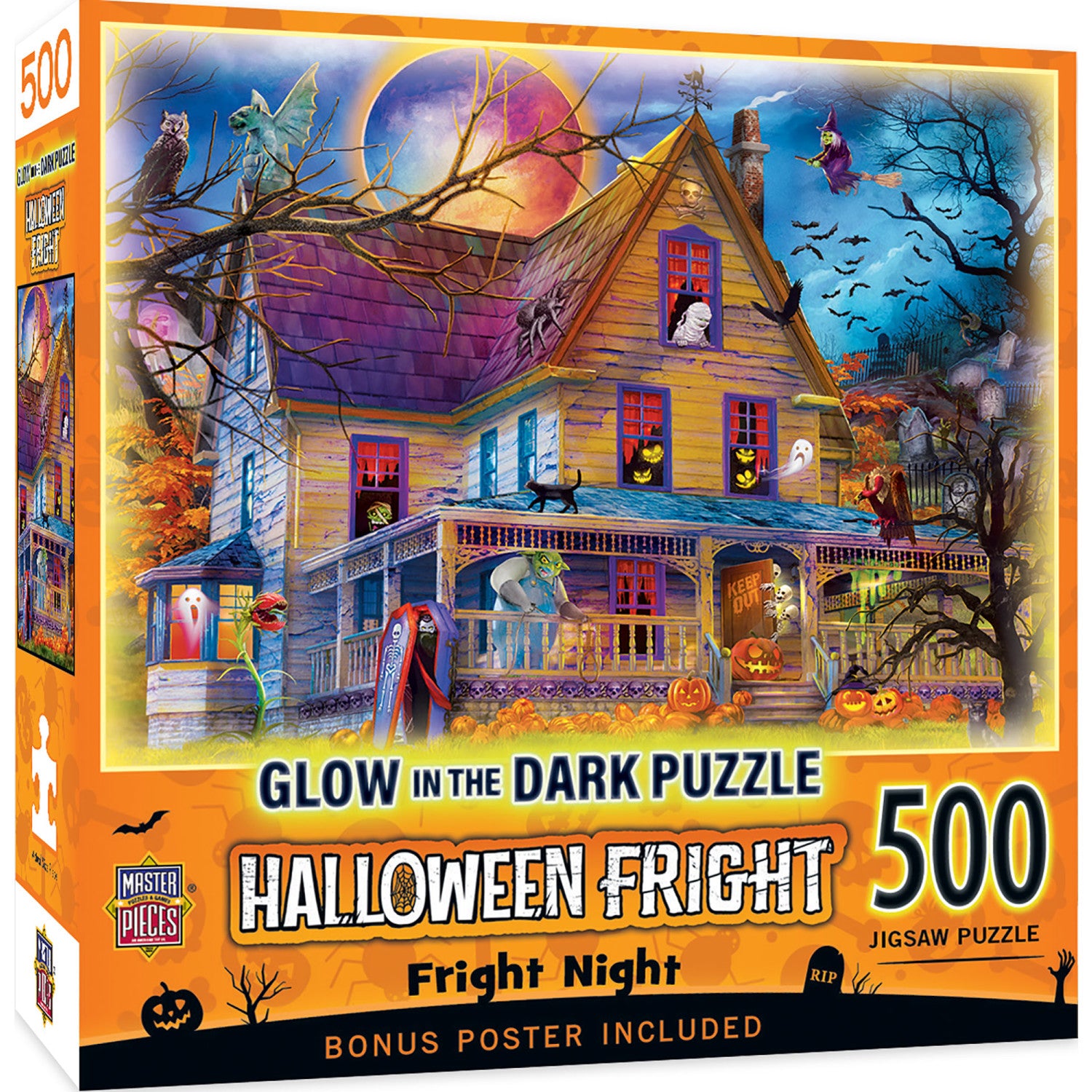 Glow in the Dark - Fright Night 500 Piece Jigsaw Puzzle
