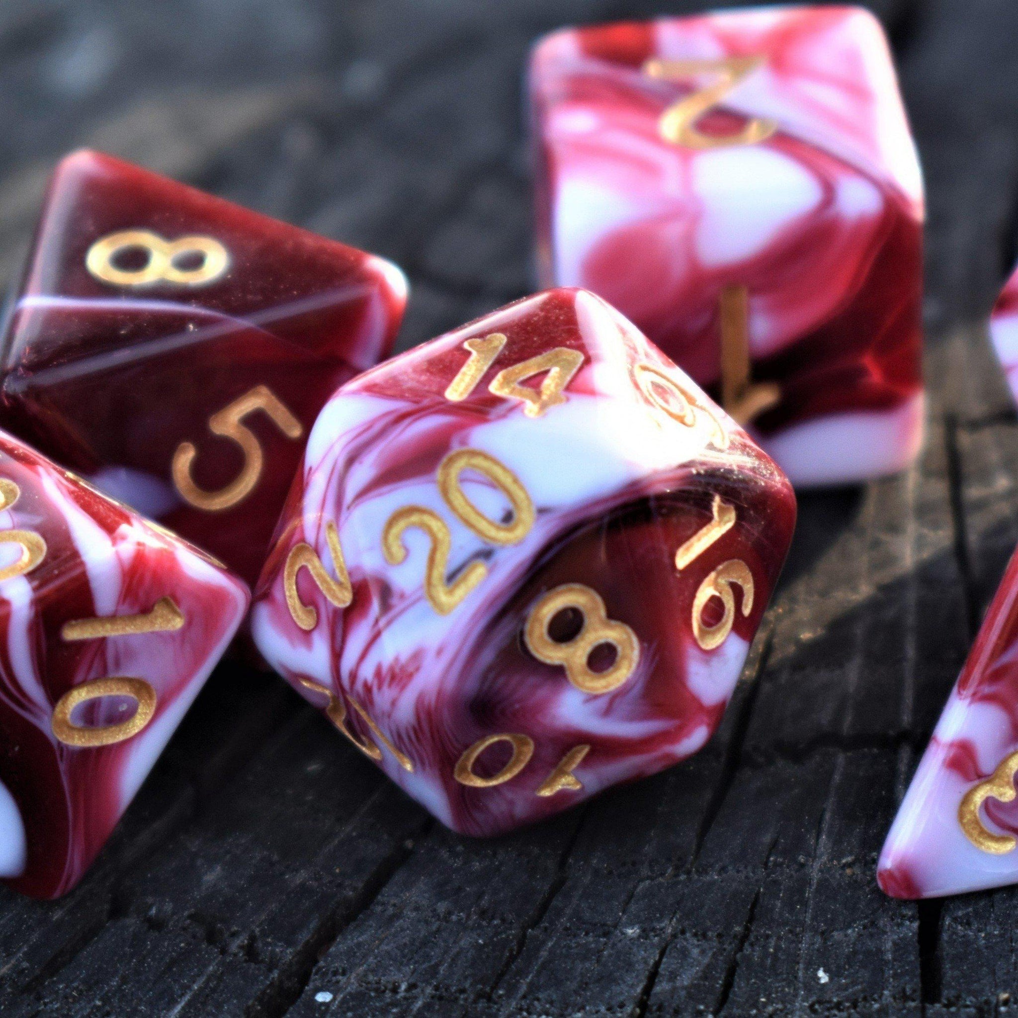 Bloody Waters Acrylic Dice Set