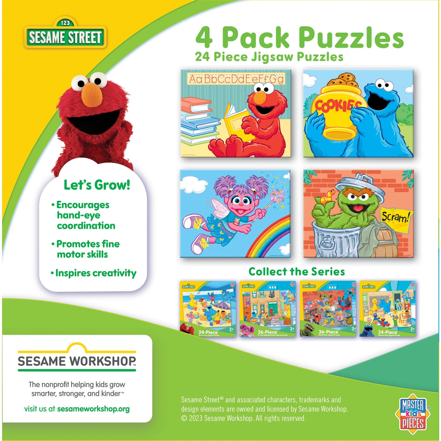 Sesame Street 24 Piece Jigsaw Puzzles 4-Pack