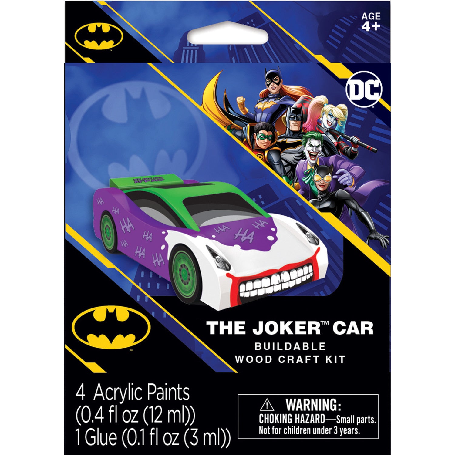 Batman - Mini Joker Car Wood Wood Craft & Paint Kit
