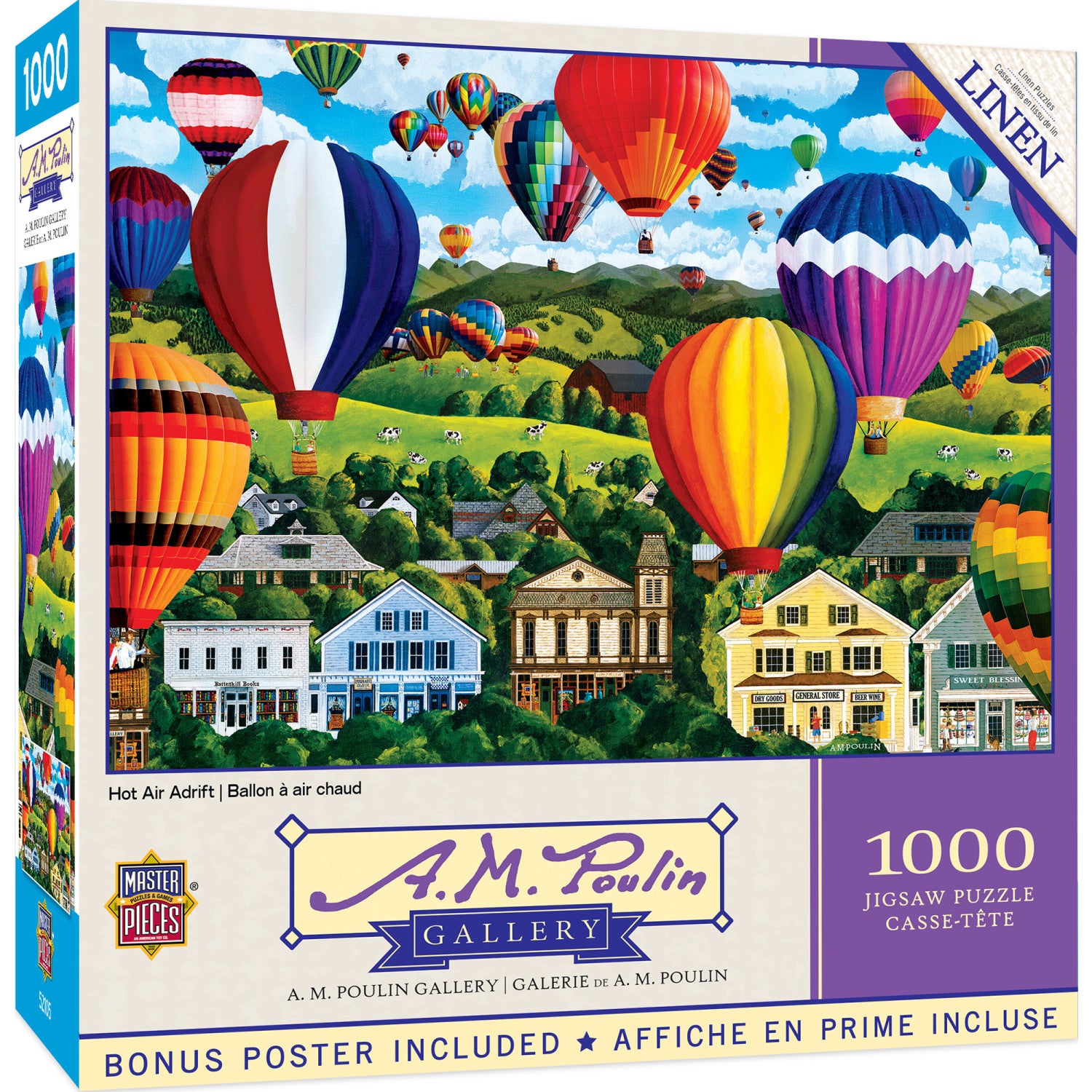 A.M. Poulin Gallery - Hot Air Adrift 1000 Piece Jigsaw Puzzle