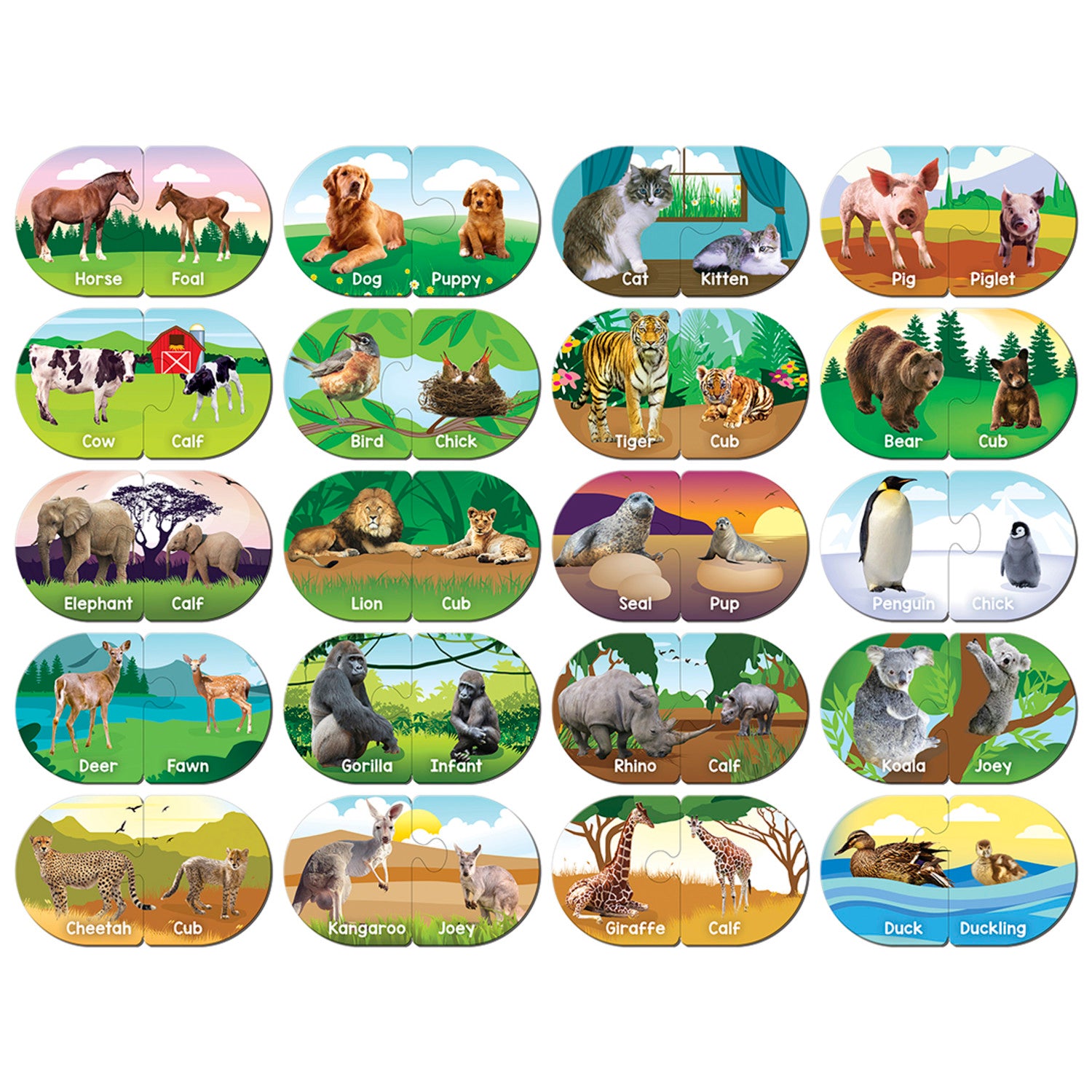 Educational - Animals Matching Puzzles