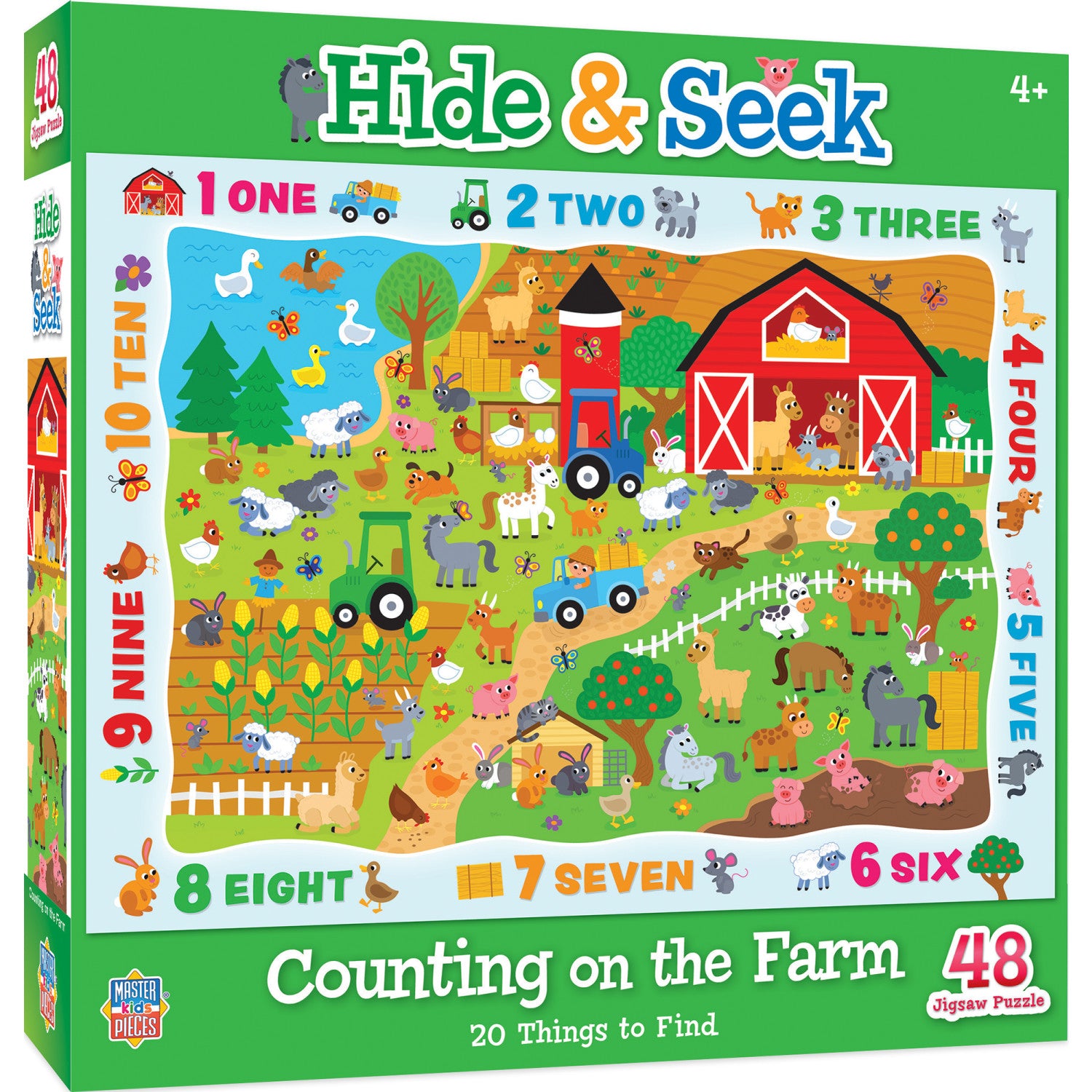 Hide & Seek - Counting on the Farm 48 Piece Jigsaw Puzzle