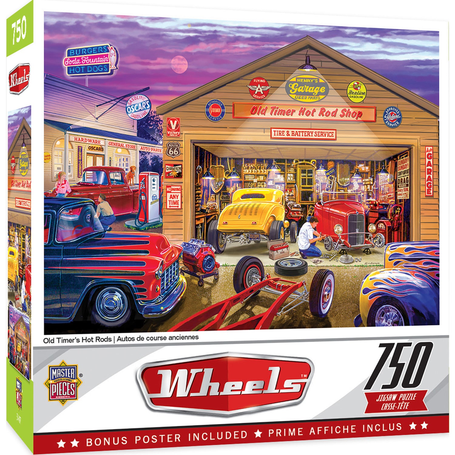 Wheels - Old Timer's Hot Rods 750 Piece Jigsaw Puzzle
