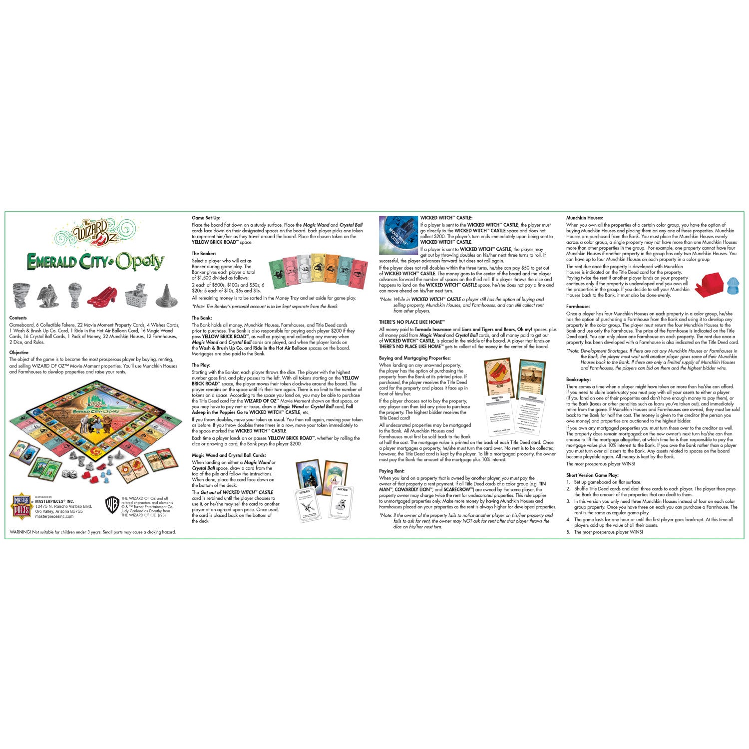 The Wizard of Oz Emerald City Opoly