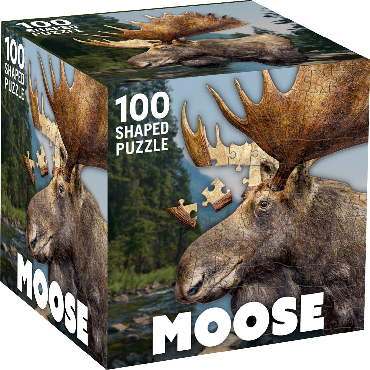 Moose 100 Piece Shaped Jigsaw Puzzle
