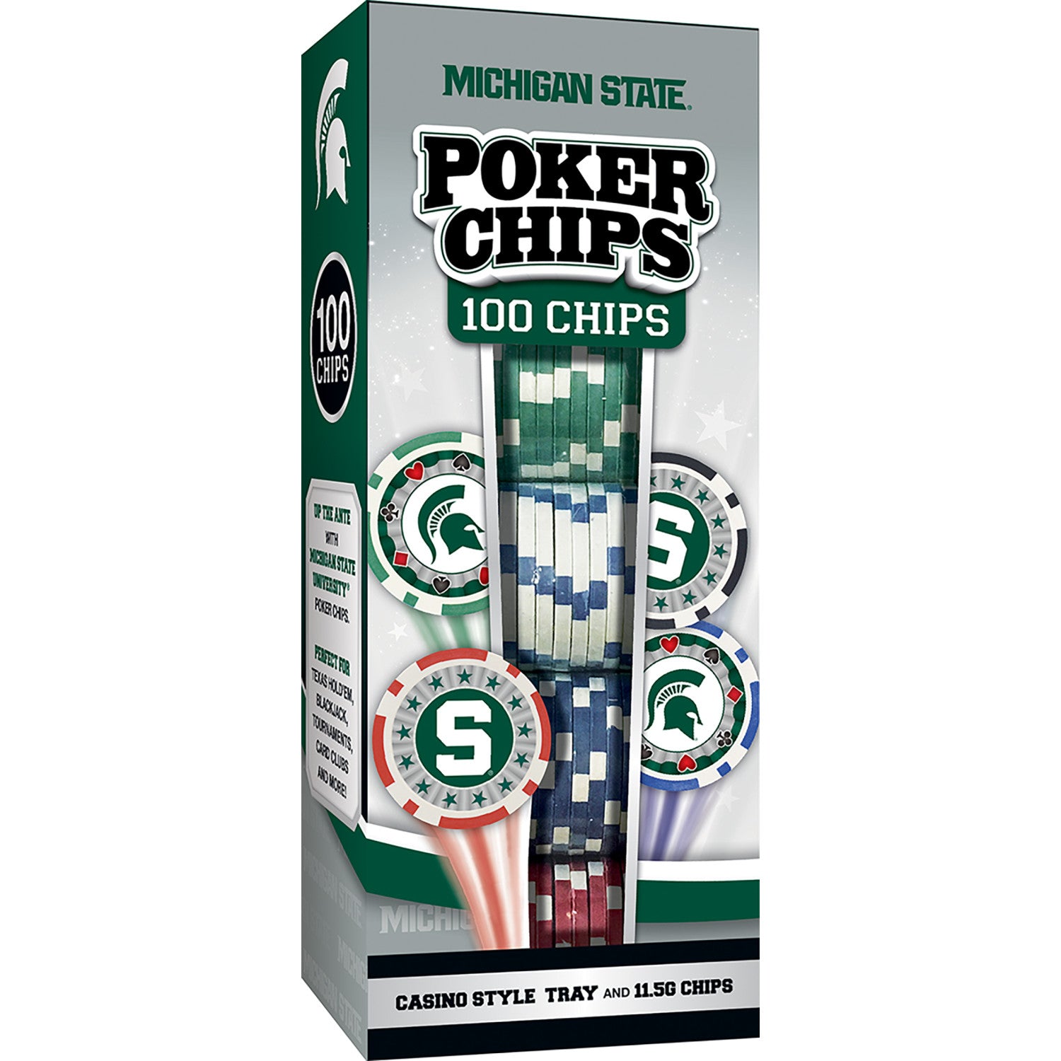 Michigan State Spartans 100 Piece Poker Chips