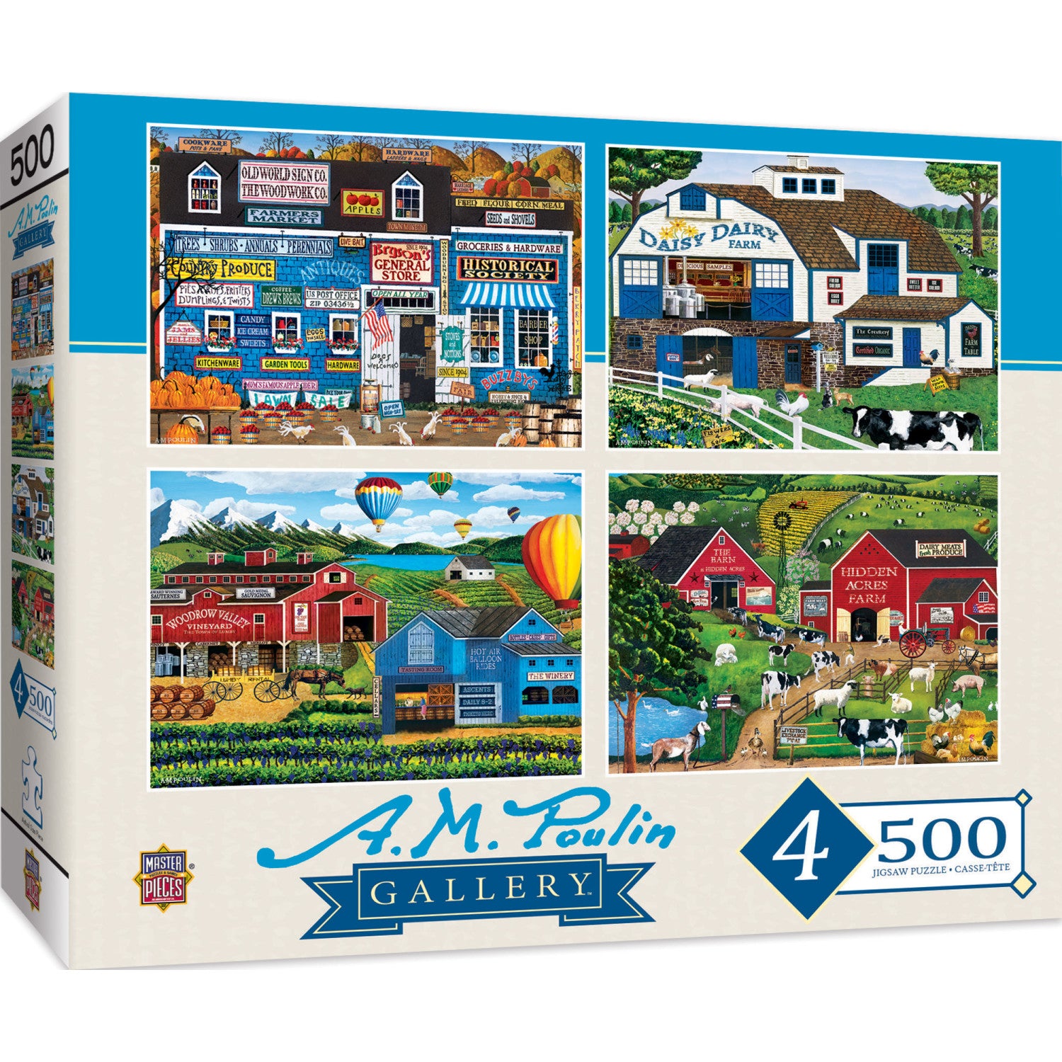A.M. Poulin Gallery - 500 Piece Jigsaw Puzzles 4 Pack