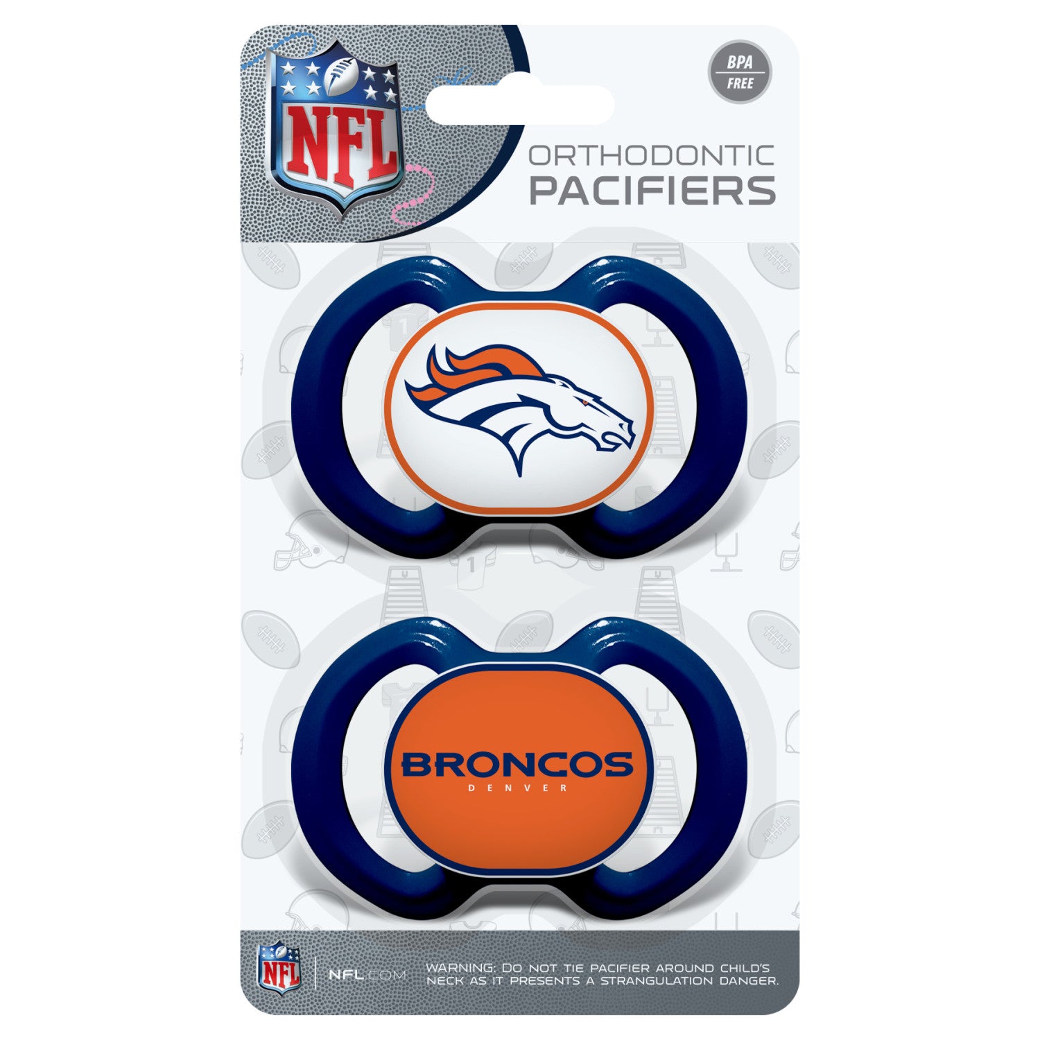 Denver Broncos NFL Pacifier 2-Pack