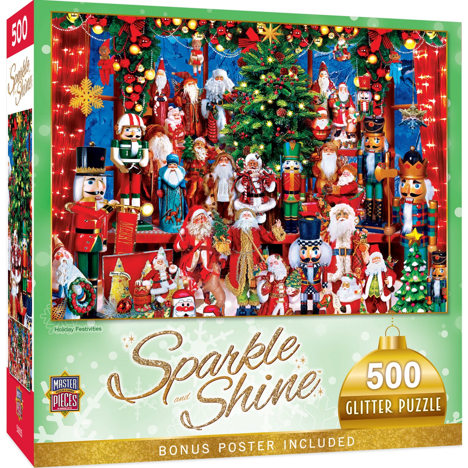 Sparkle & Shine - Holiday Festivities 500 Piece Glitter Jigsaw Puzzle