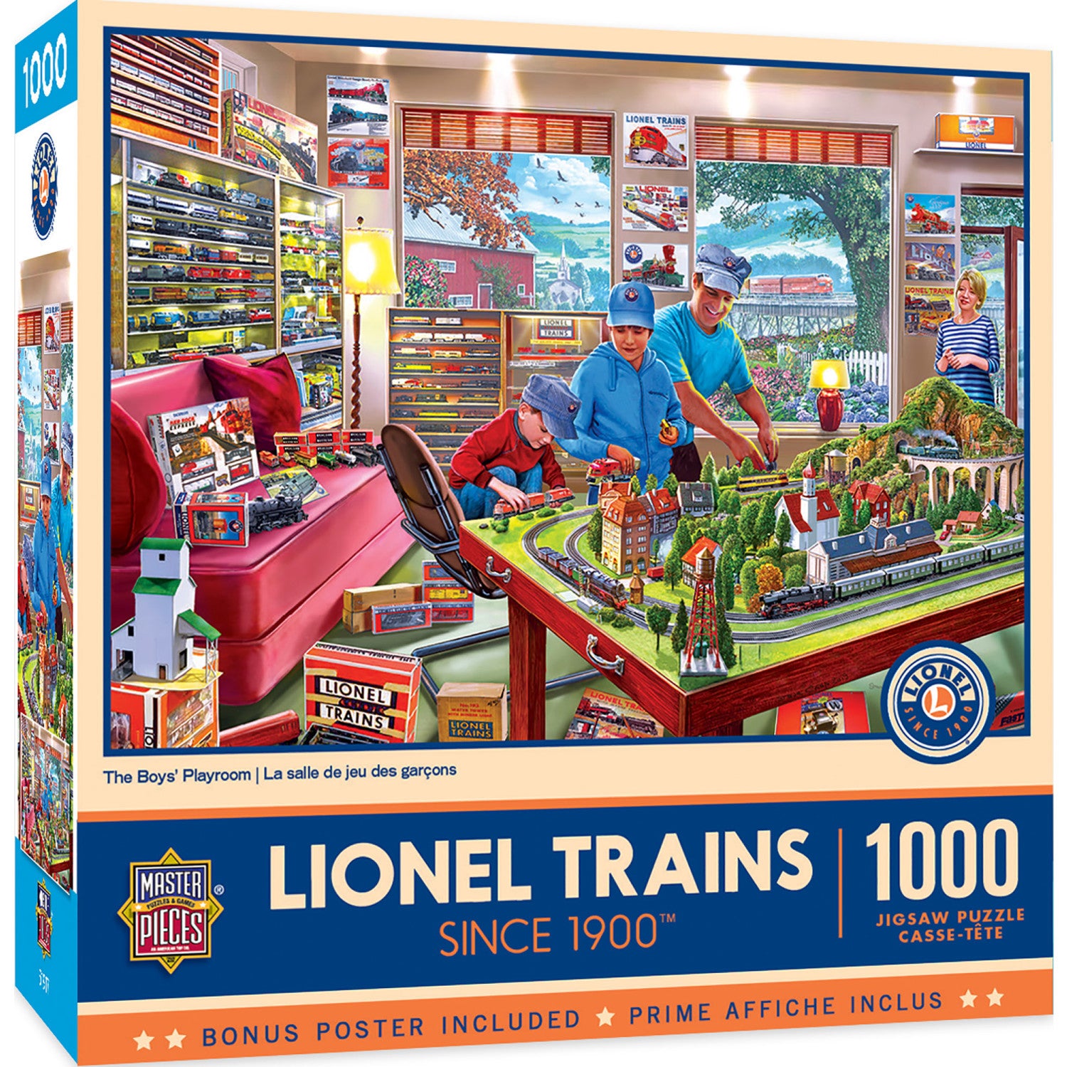 Lionel Trains - The Boy's Playroom 1000 Piece Jigsaw Puzzle