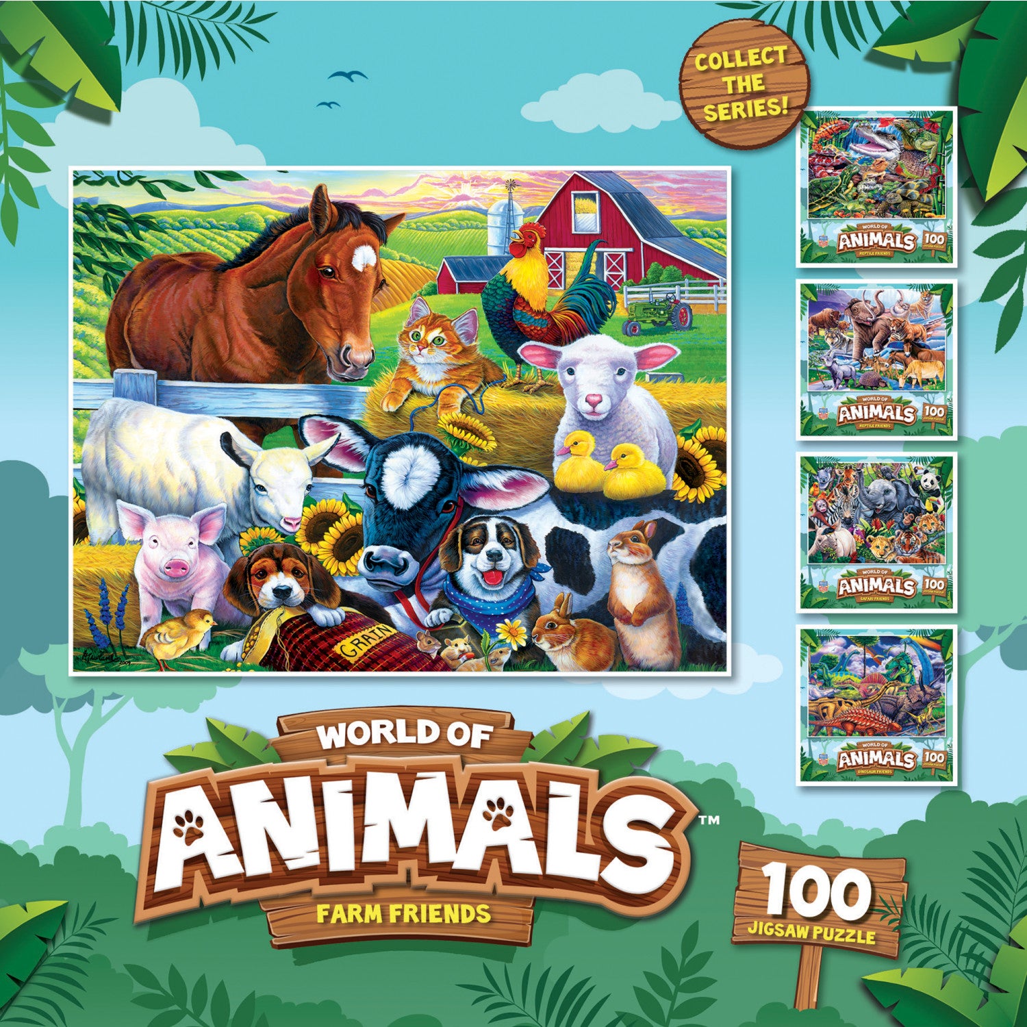 World of Animals - Farm Friends 100 Piece Jigsaw Puzzle