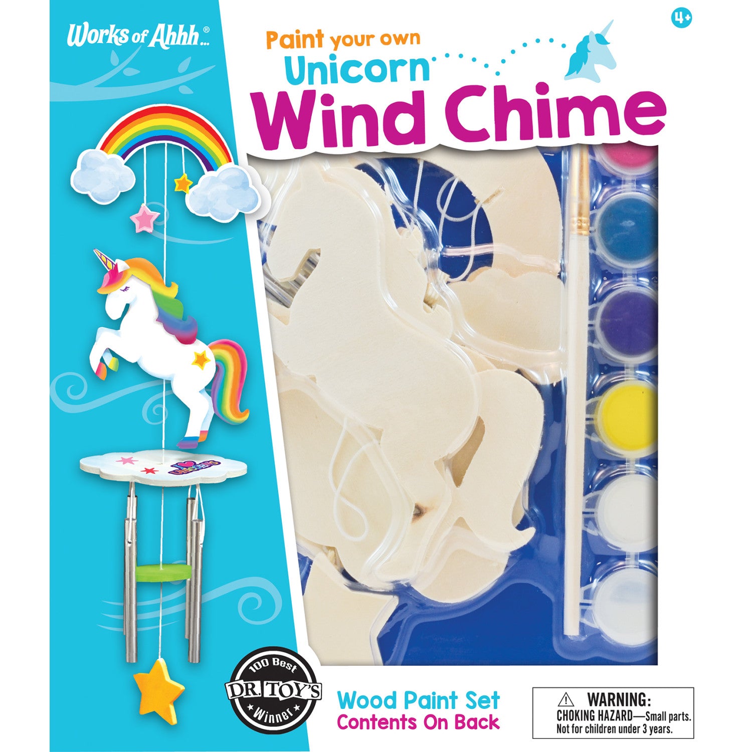 Unicorn Wind Chime Wood Craft & Paint Kit