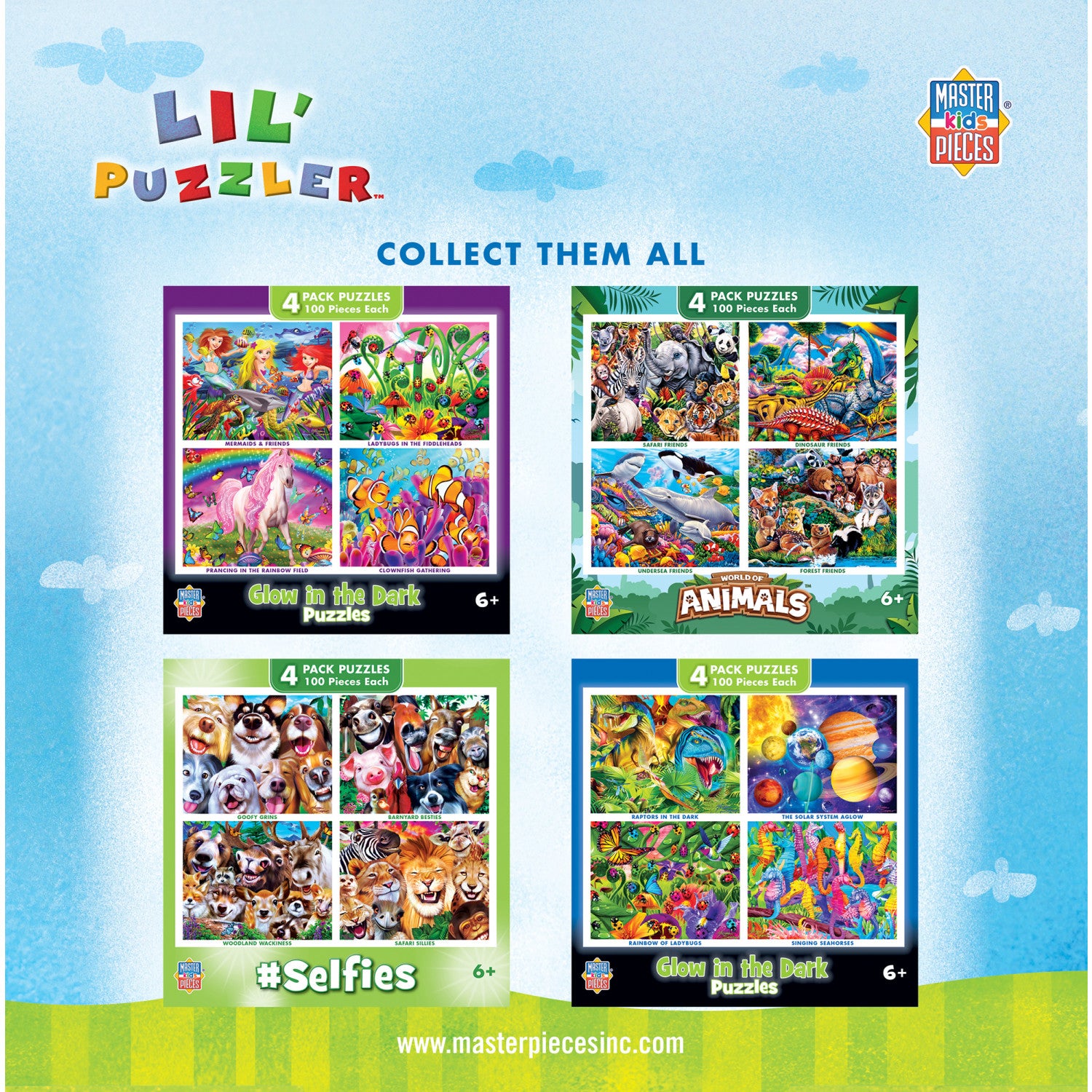 Lil Puzzler 48 Piece Jigsaw Puzzles 4-Pack