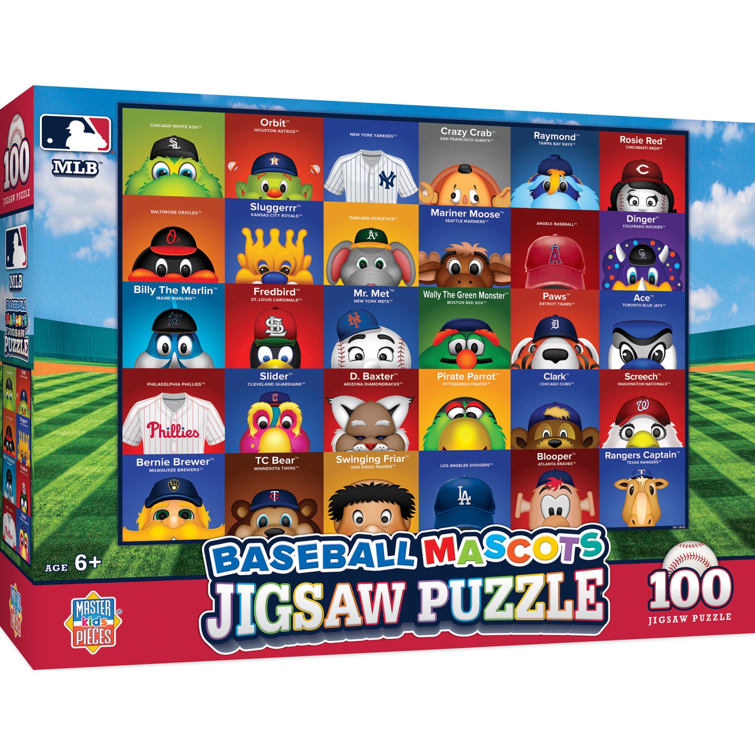 MLB Mascots 100 Piece Jigsaw Puzzle