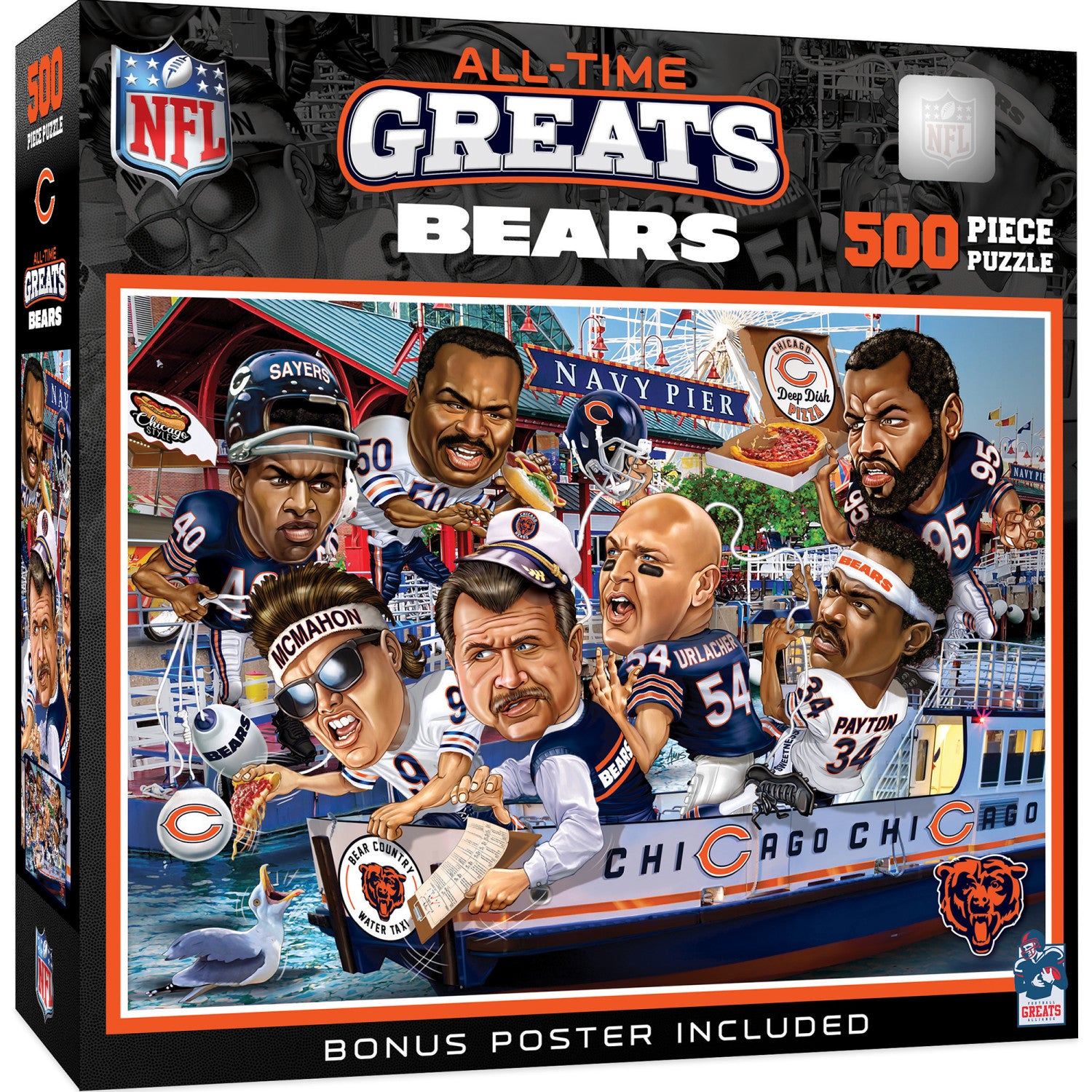 Chicago Bears - All Time Greats 500 Piece Jigsaw Puzzle