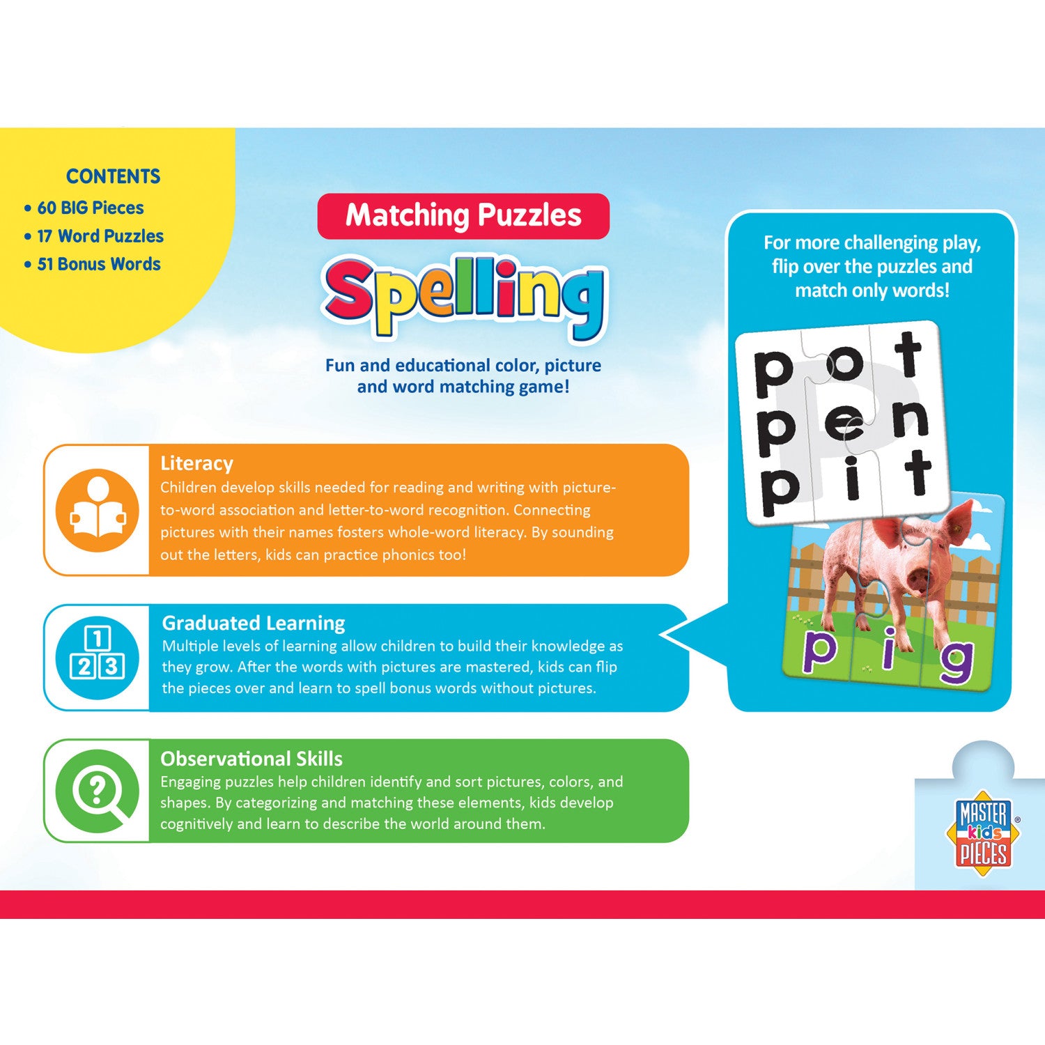 Spelling - Educational Matching Jigsaw Puzzles