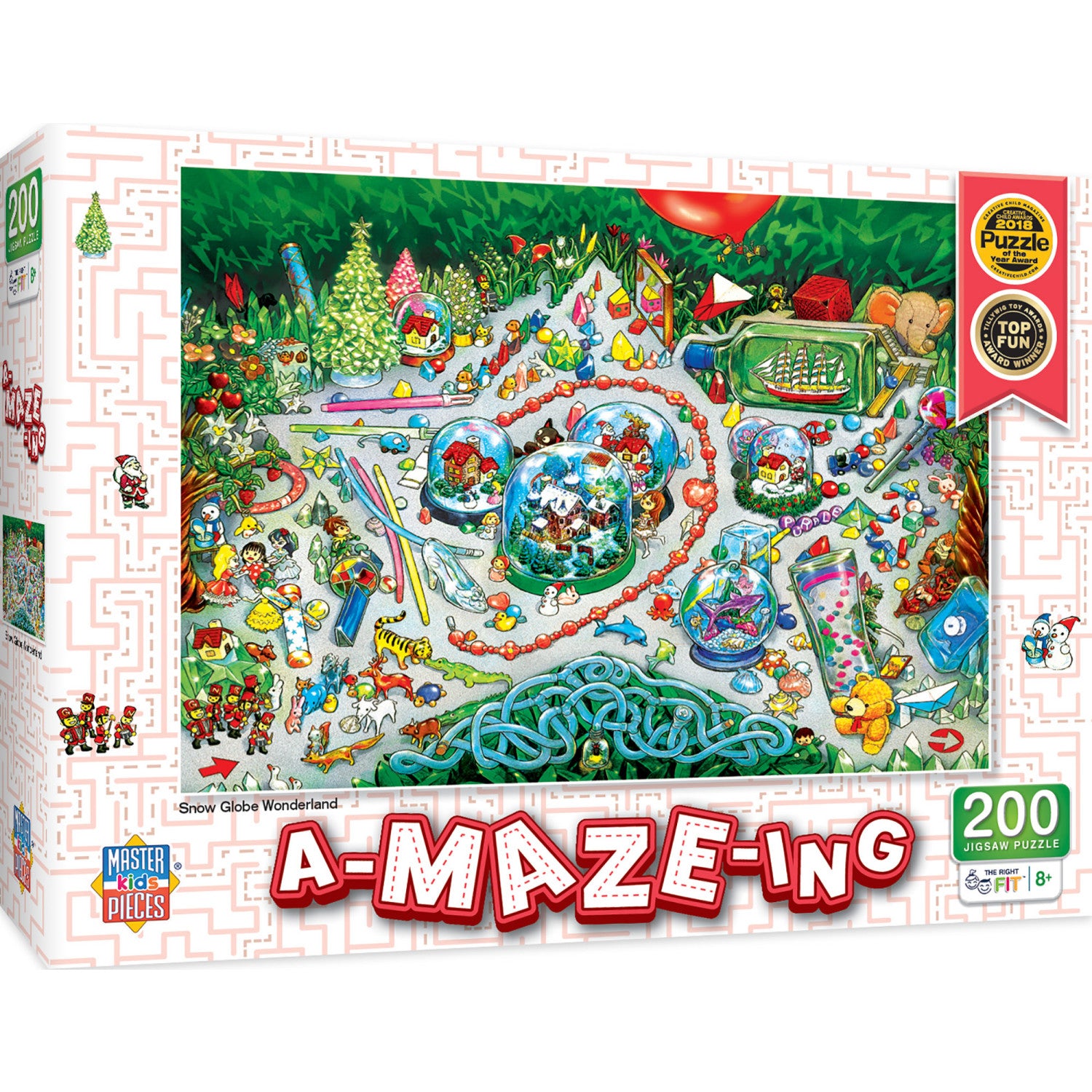 A-Maze-ing - Snow Globe Wonderland 200 Piece Jigsaw Puzzle