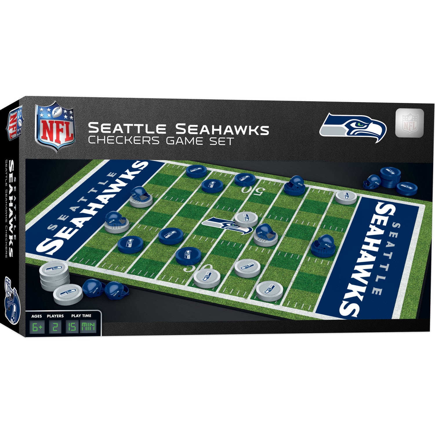 Seattle Seahawks Checkers Board Game