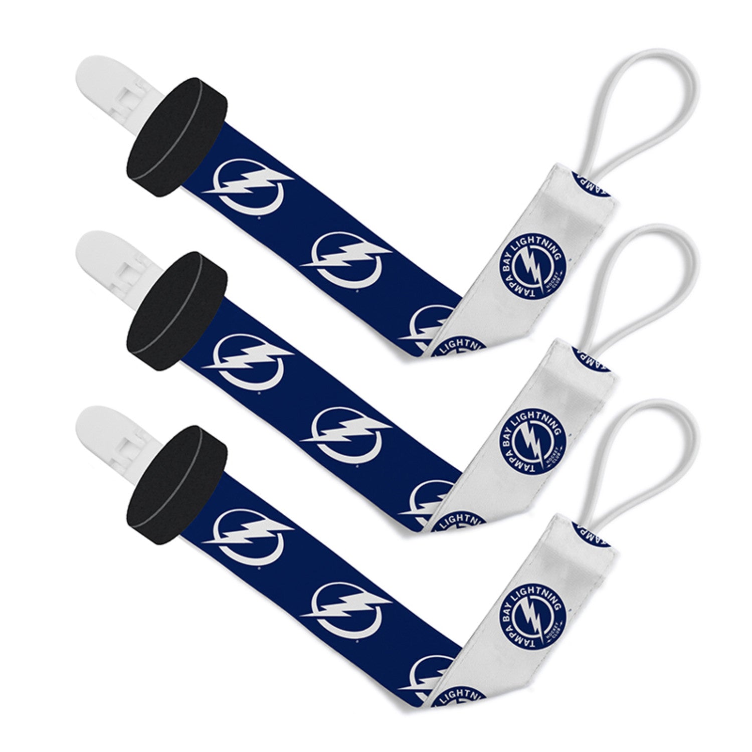 Tampa Bay Lightning - Pacifier Clip 3-Pack
