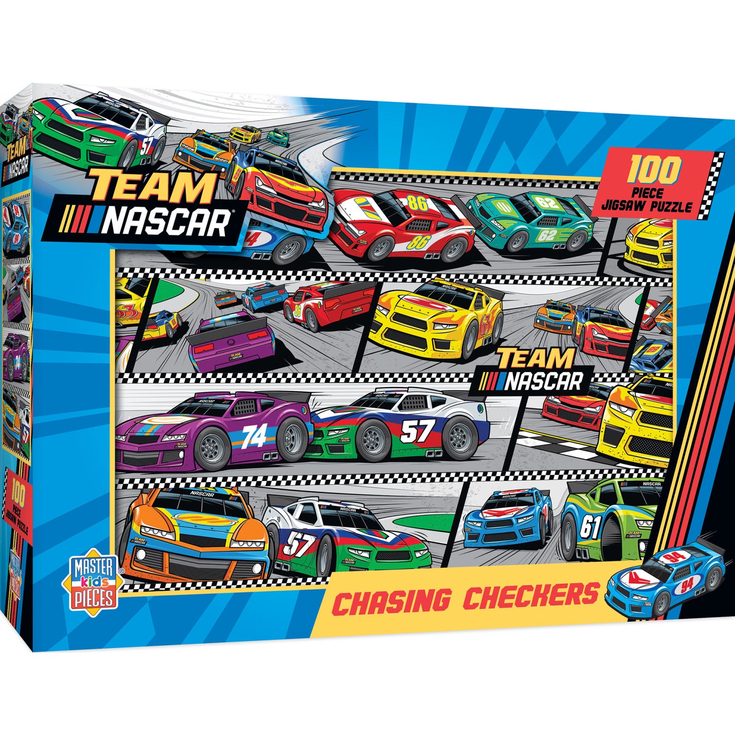 NASCAR - Chasing Checkers 100 Piece Jigsaw Puzzle