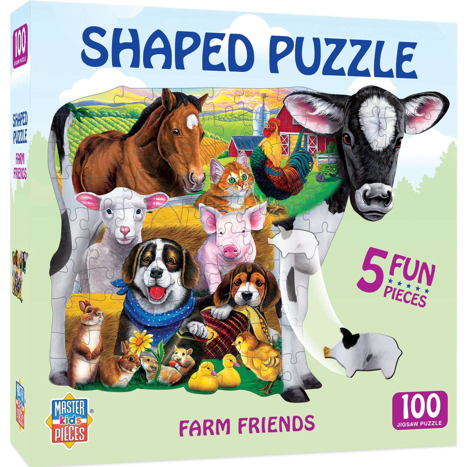 Farm Friends - 100 Piece Shaped Jigsaw Puzzle
