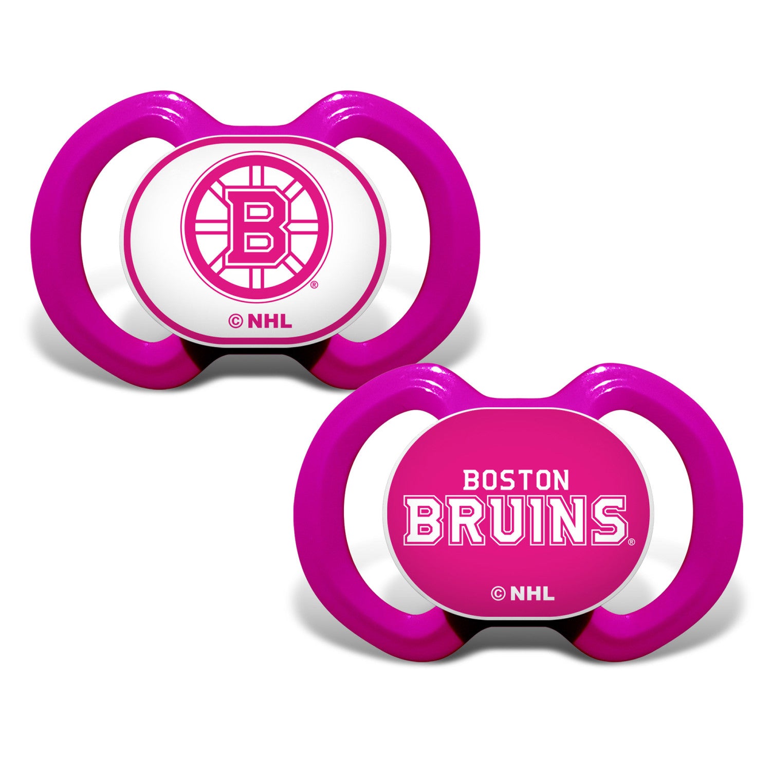 Boston Bruins - Pink Pacifier 2-Pack