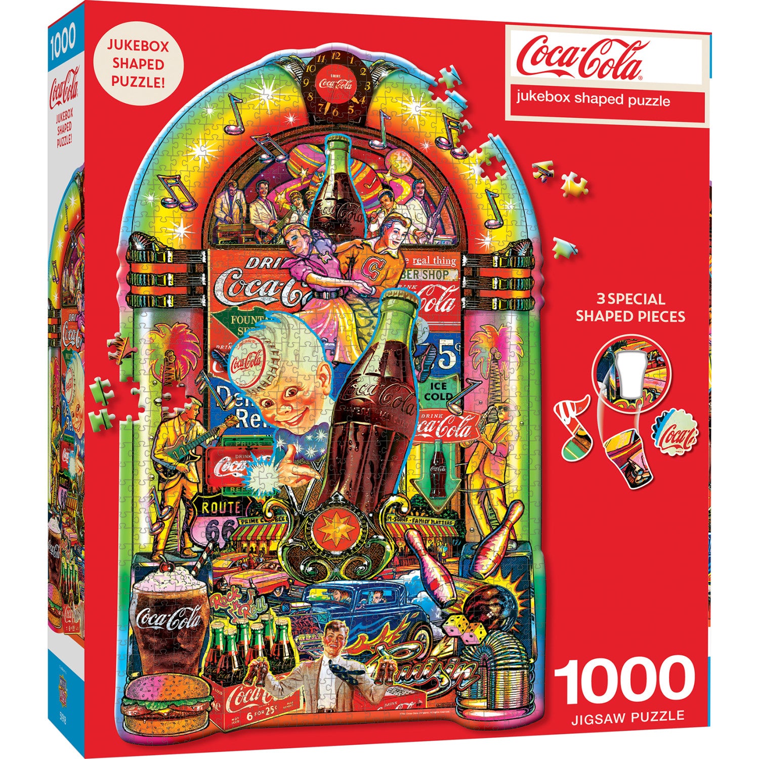 Coca-Cola Jukebox 1000 Piece Shaped Jigsaw Puzzle