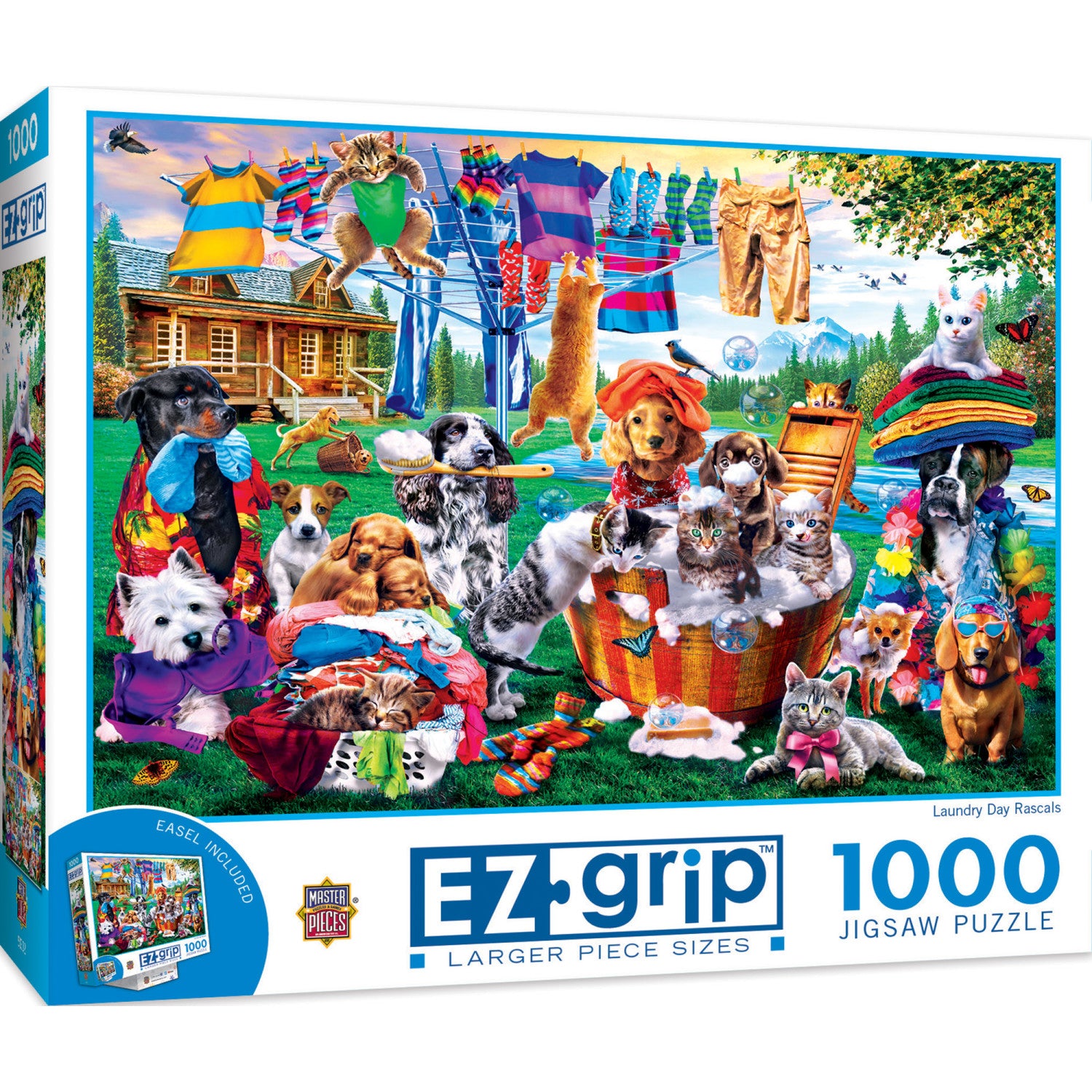 EZ Grip - Laundry Day Rascals 1000 Piece Jigsaw Puzzle