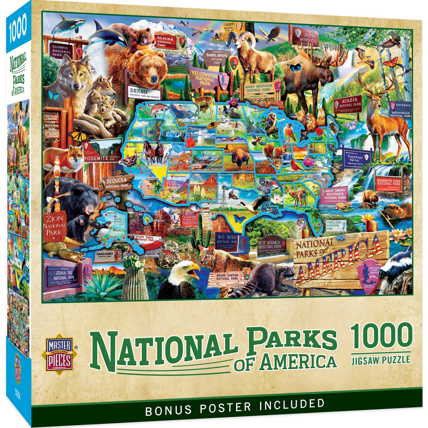 National Parks of America 1000 Piece Jigsaw Jigsaw Puzzle