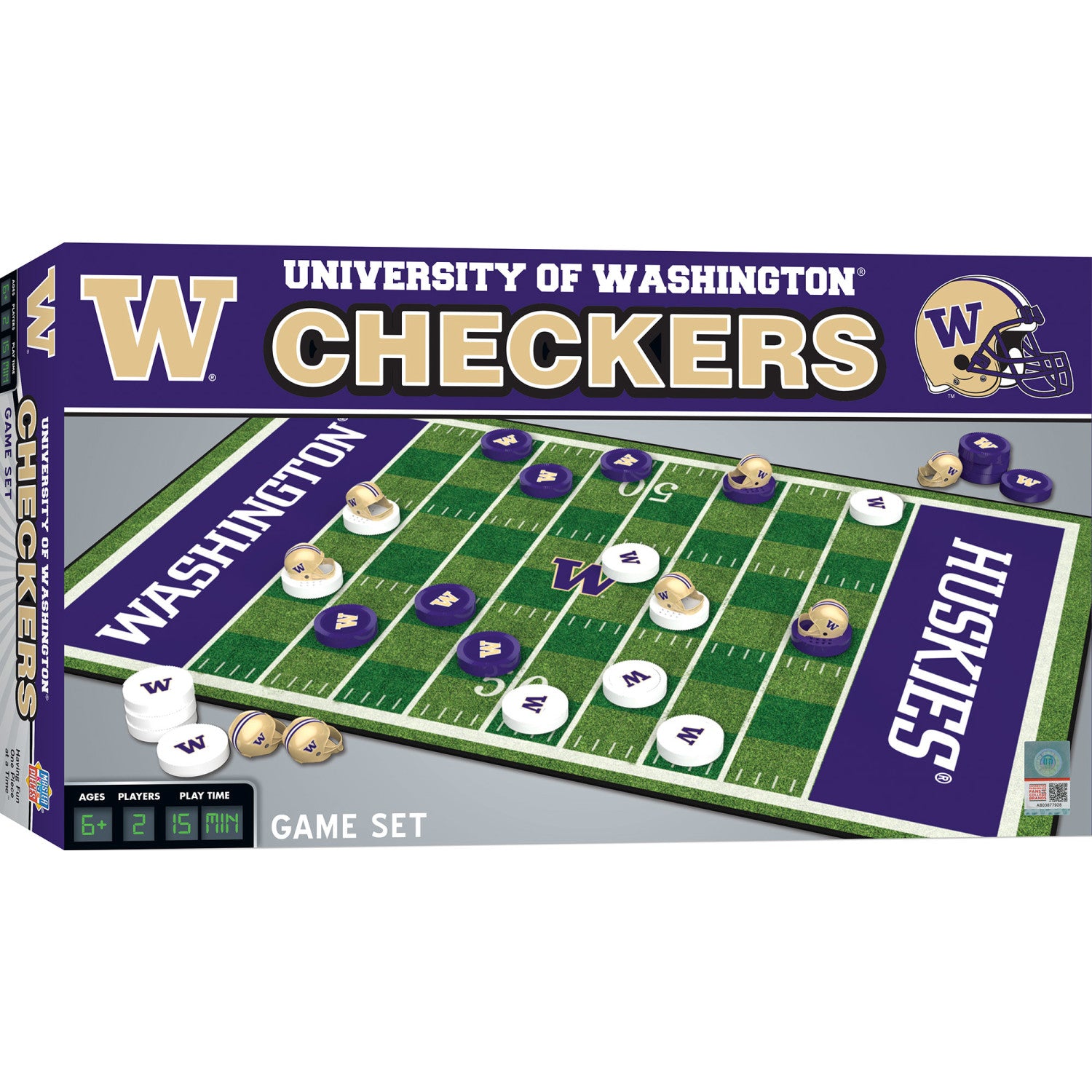 Washington Huskies Checkers Board Game