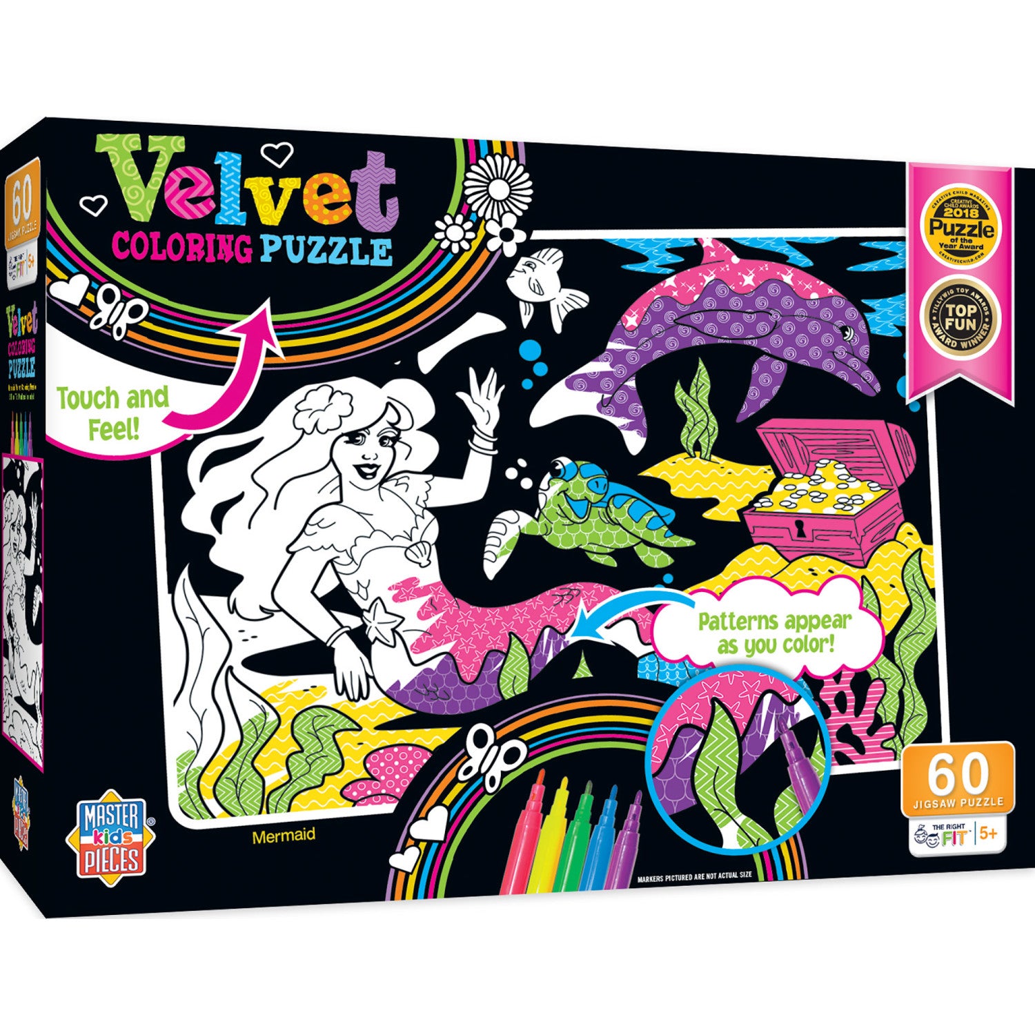 Velvet Coloring - Mermaid 60 Piece Jigsaw Puzzle