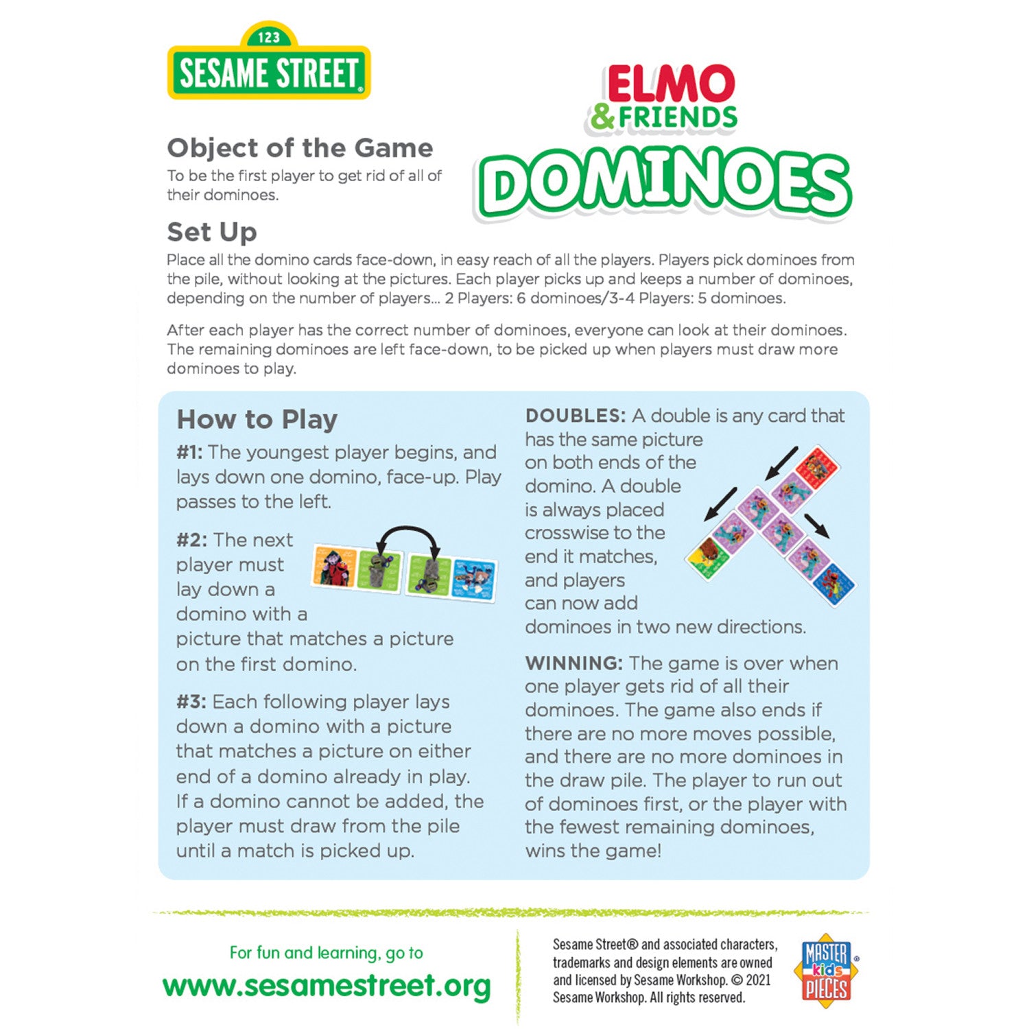 Sesame Street - Elo & Friends Picture Dominoes