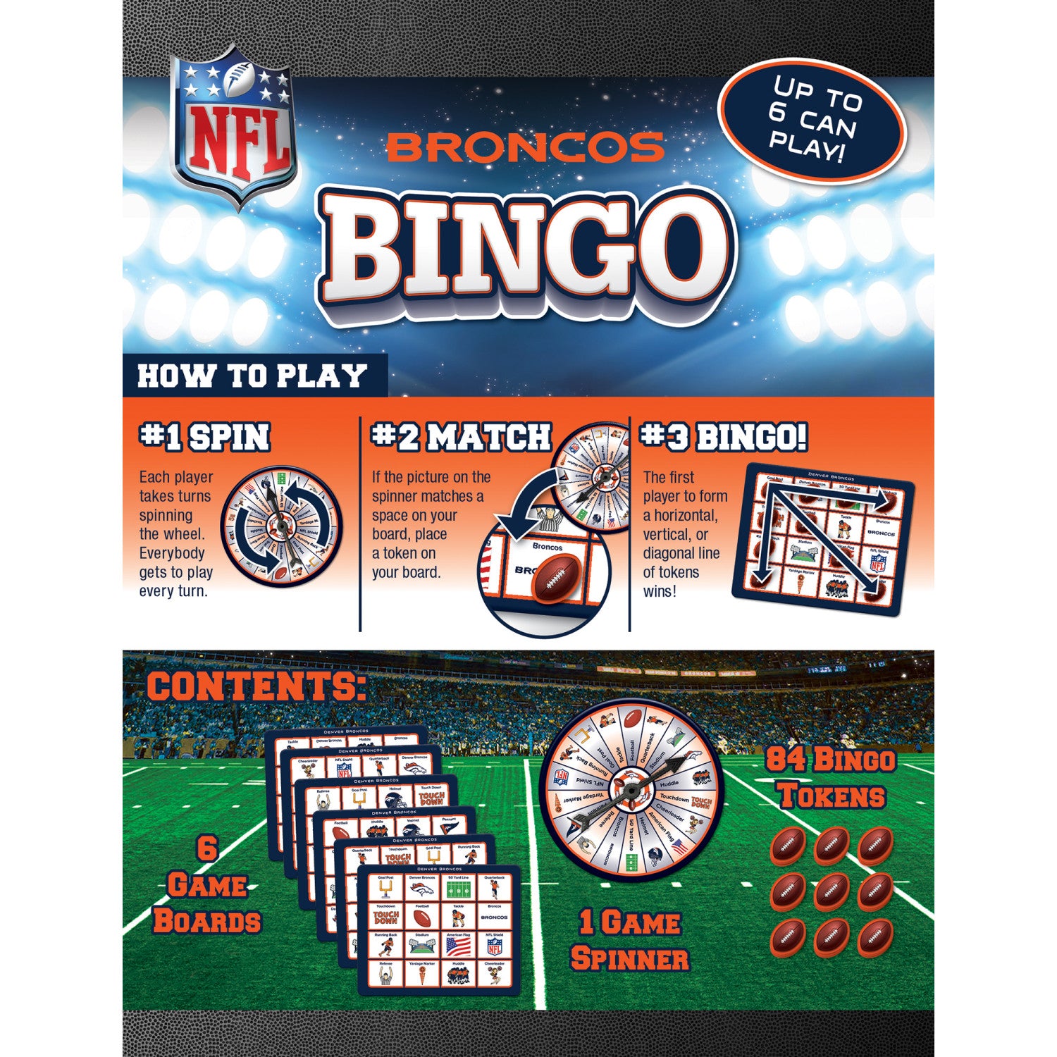 Denver Broncos Bingo Game