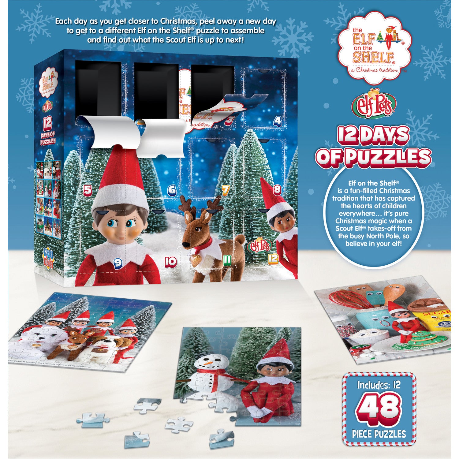 12 Days of Elf on the Shelf Jigsaw Puzzles - Advent Calendar