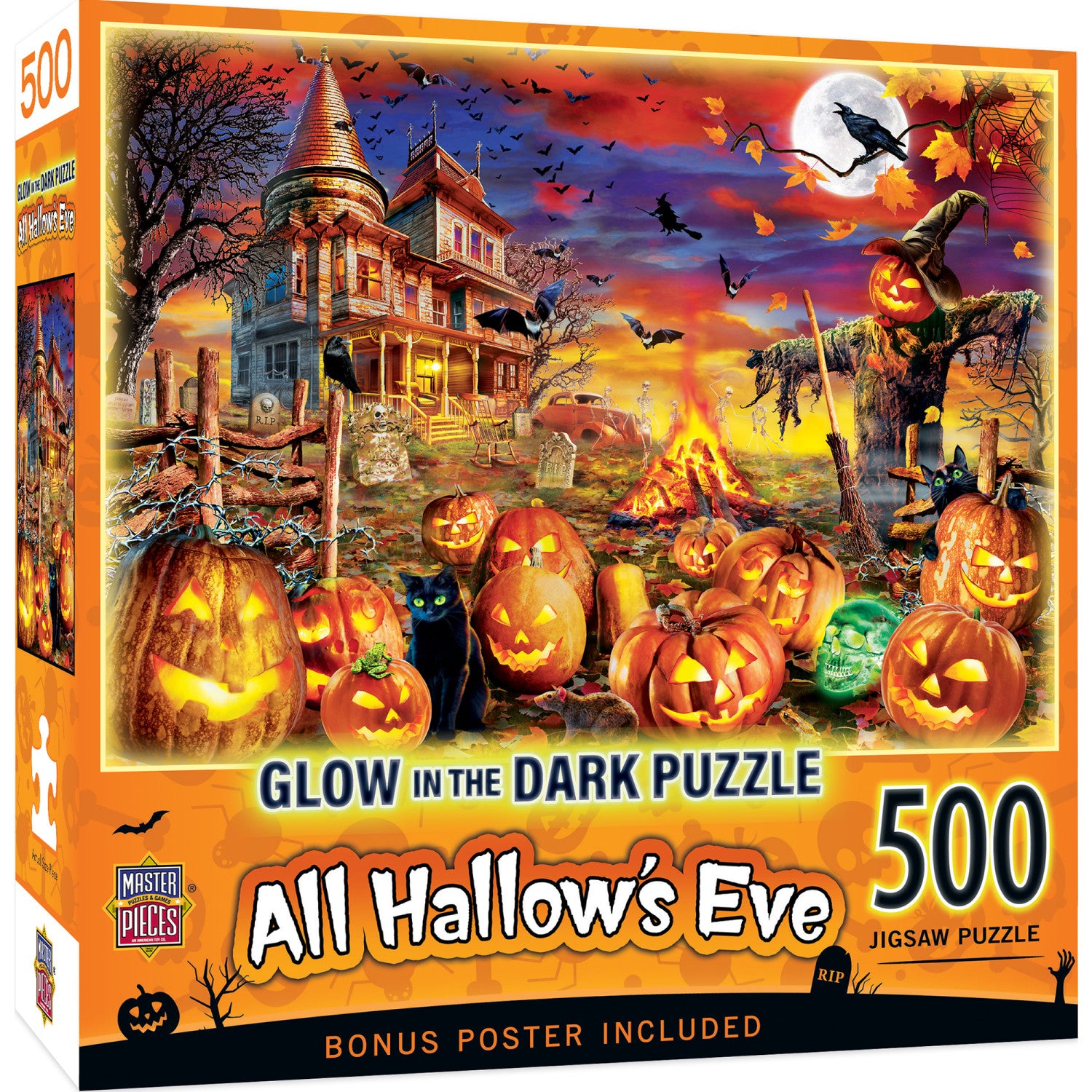 Glow in the Dark - All Hallow's Eve 500 Piece Jigsaw Puzzle