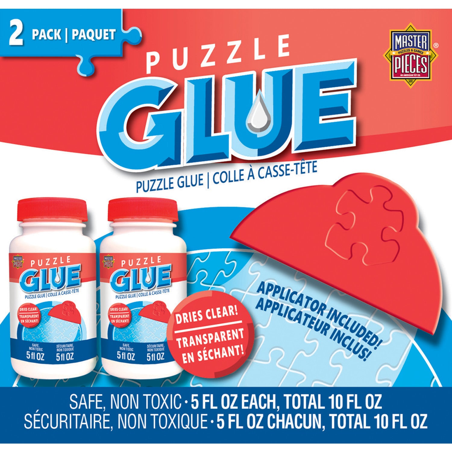 Jigsaw Puzzle Glue 2-Pack with Applicator