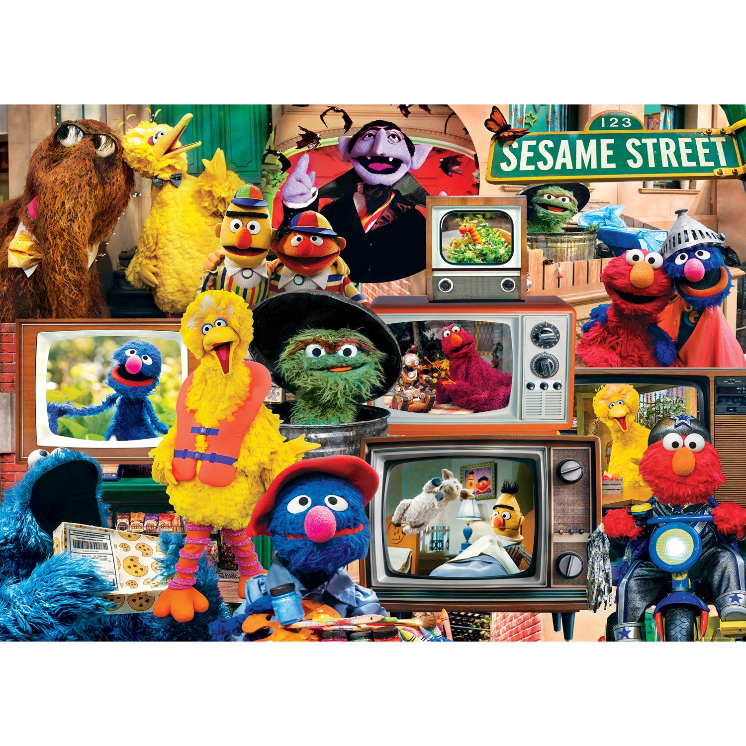 Sesame Street - Big Bird's Block Party 1000 Piece Puzzle