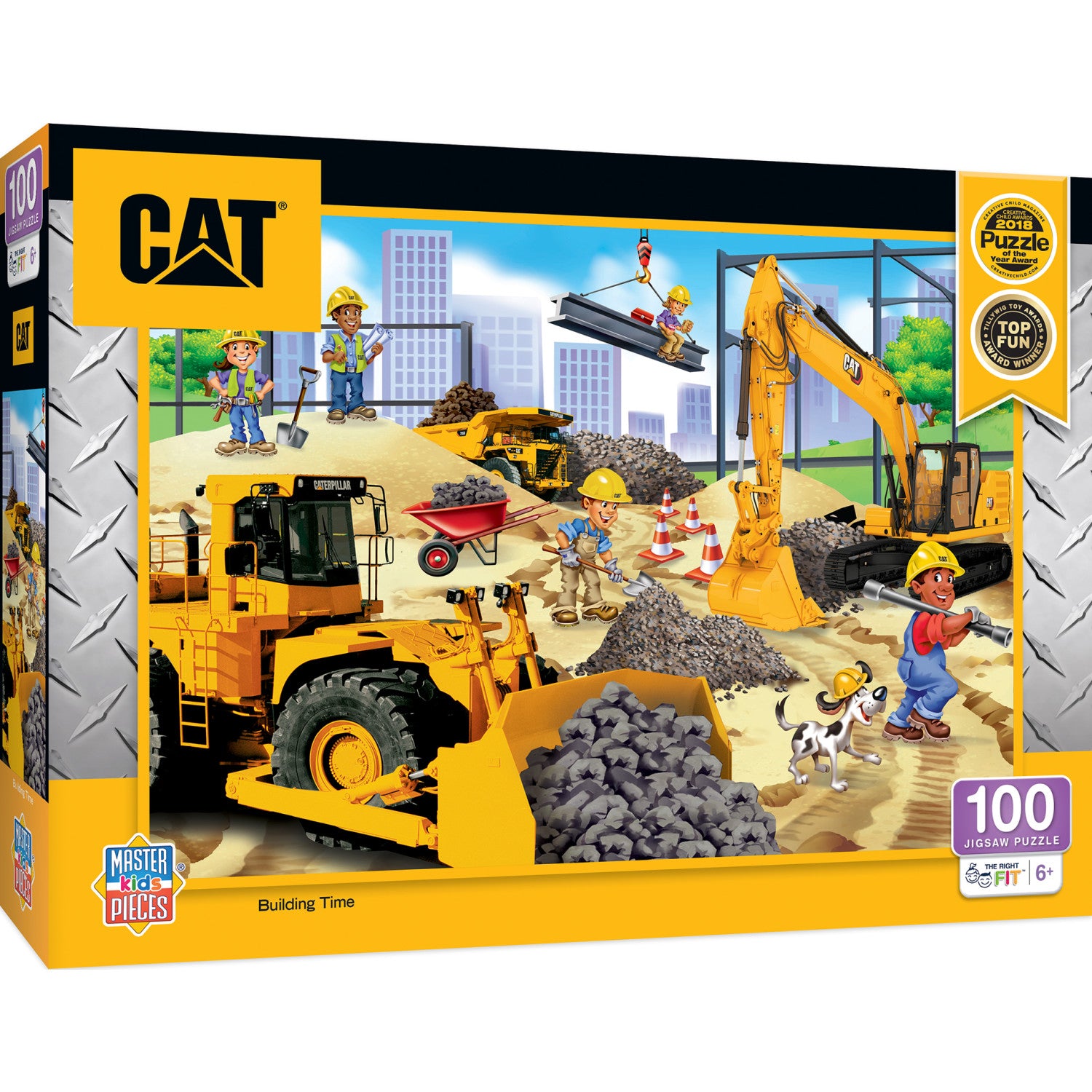 CAT - Building Time 100 Piece Jigsaw Puzzle