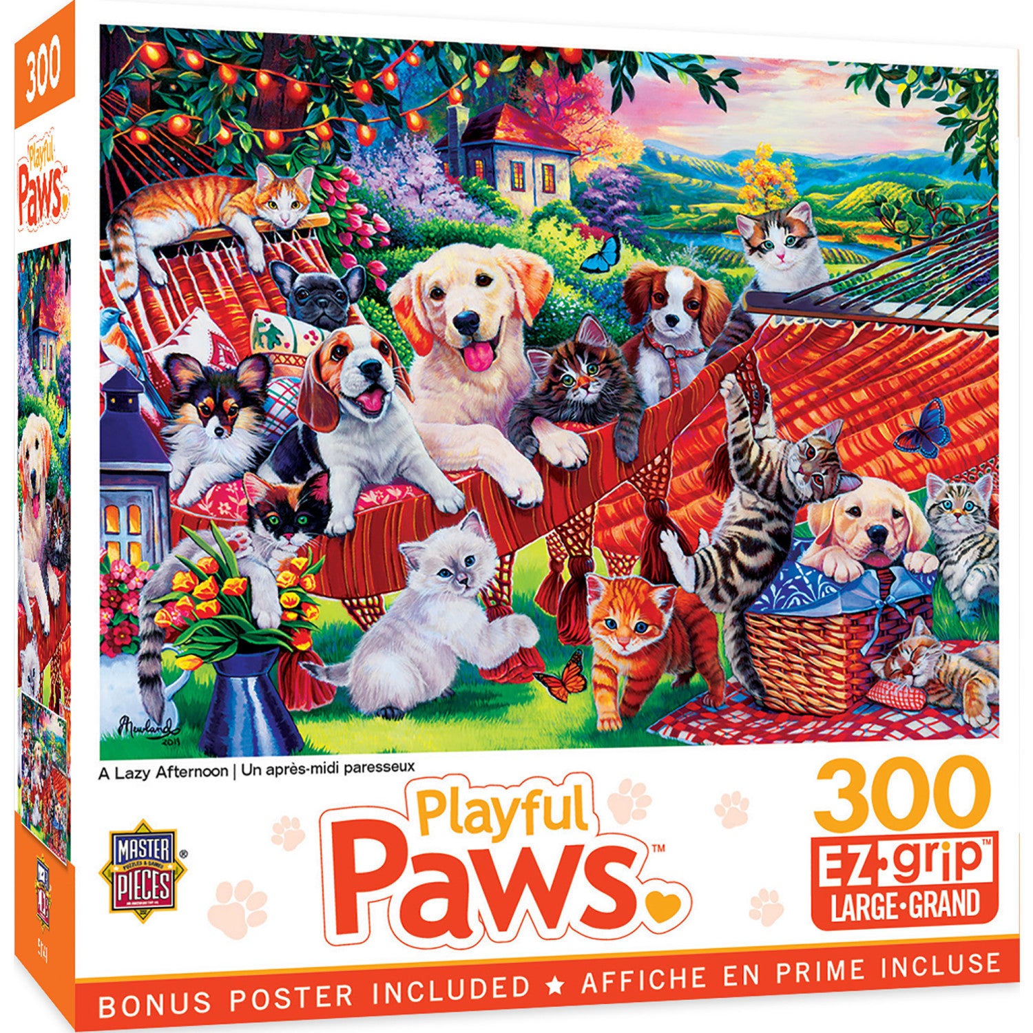 Playful Paws - A Lazy Afternoon 300 Piece EZ Grip Jigsaw Puzzle