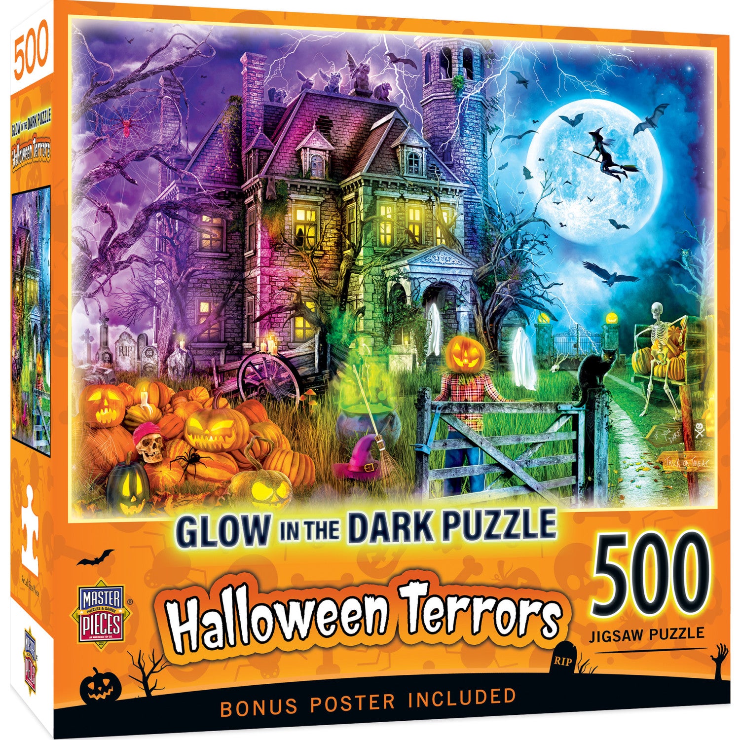 Glow in the Dark - Halloween Terrors 500 Piece Jigsaw Puzzle