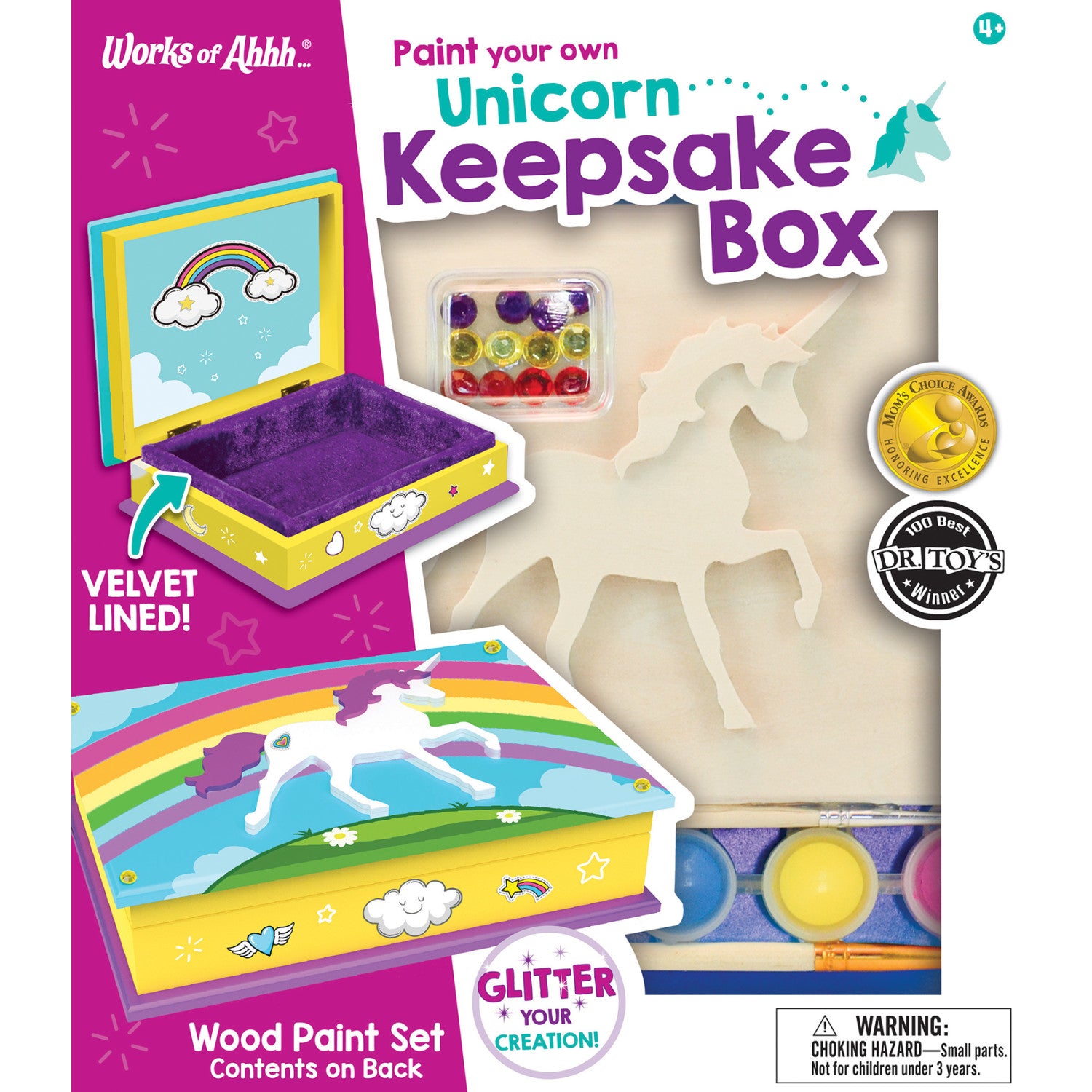Unicorn Keepsake Box Wood Craft & Paint Kit