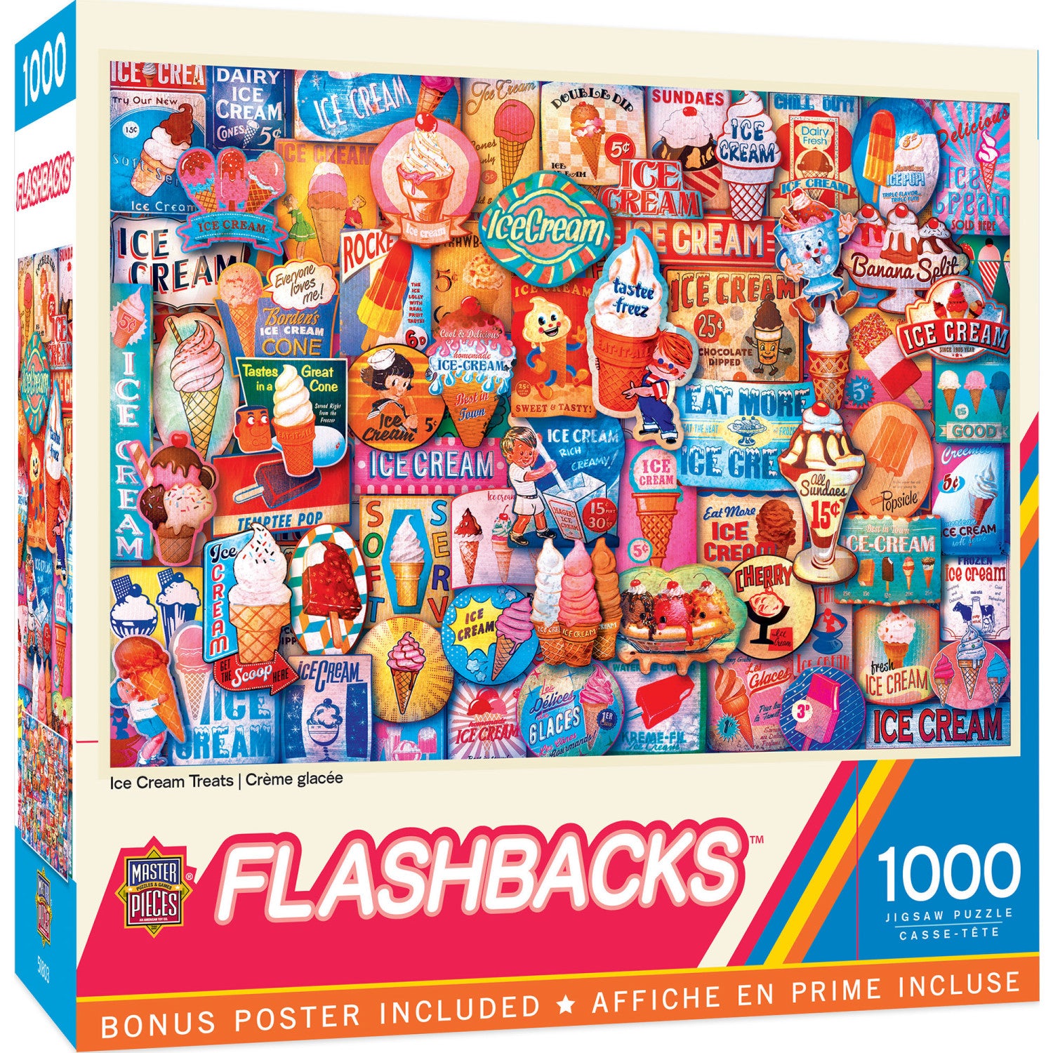Flashbacks - Ice Cream Treats 1000 Piece Jigsaw Puzzle