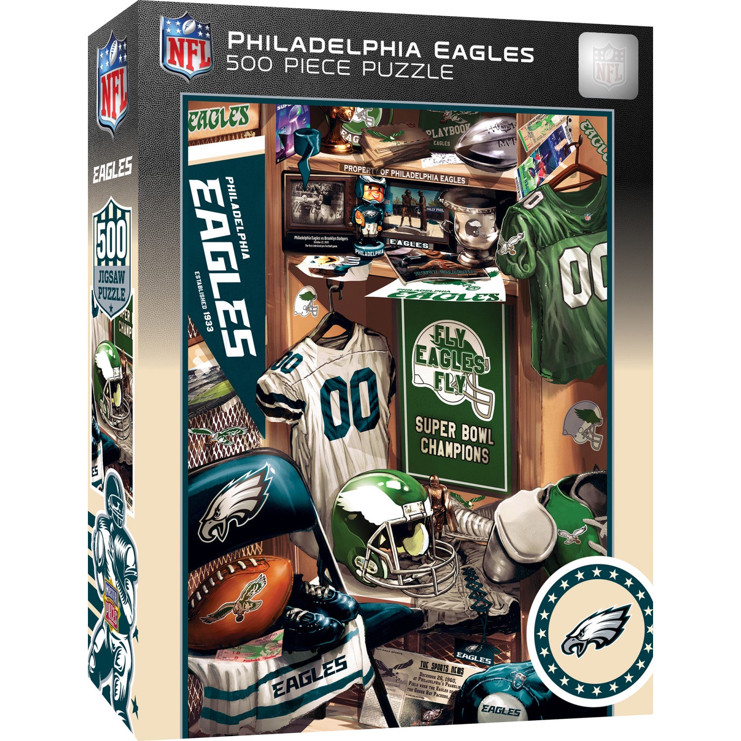Philadelphia Eagles - Locker Room 500 Piece Puzzle | MasterPieces –  MasterPieces Puzzle Company INC