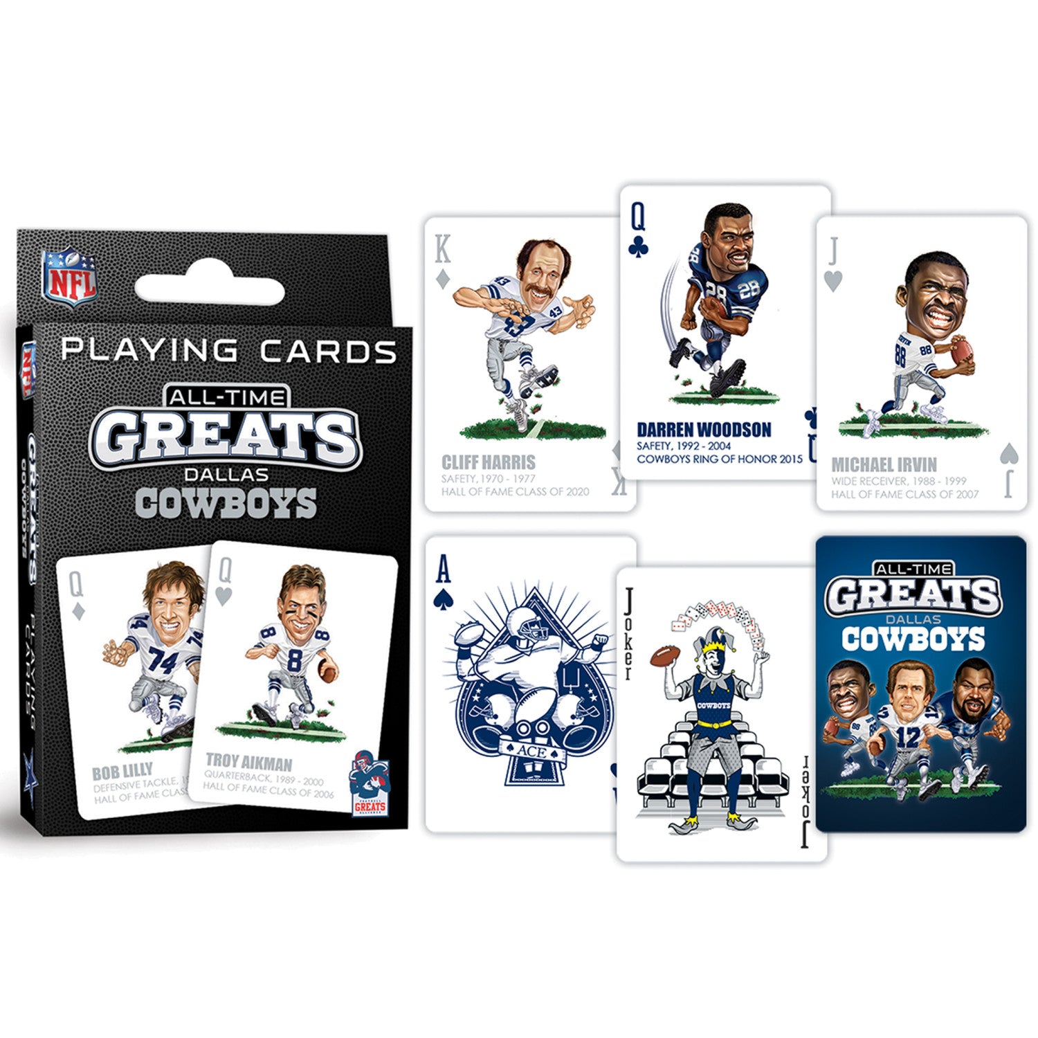 Dallas Cowboys All-Time Greats Playing Cards - 54 Card Deck